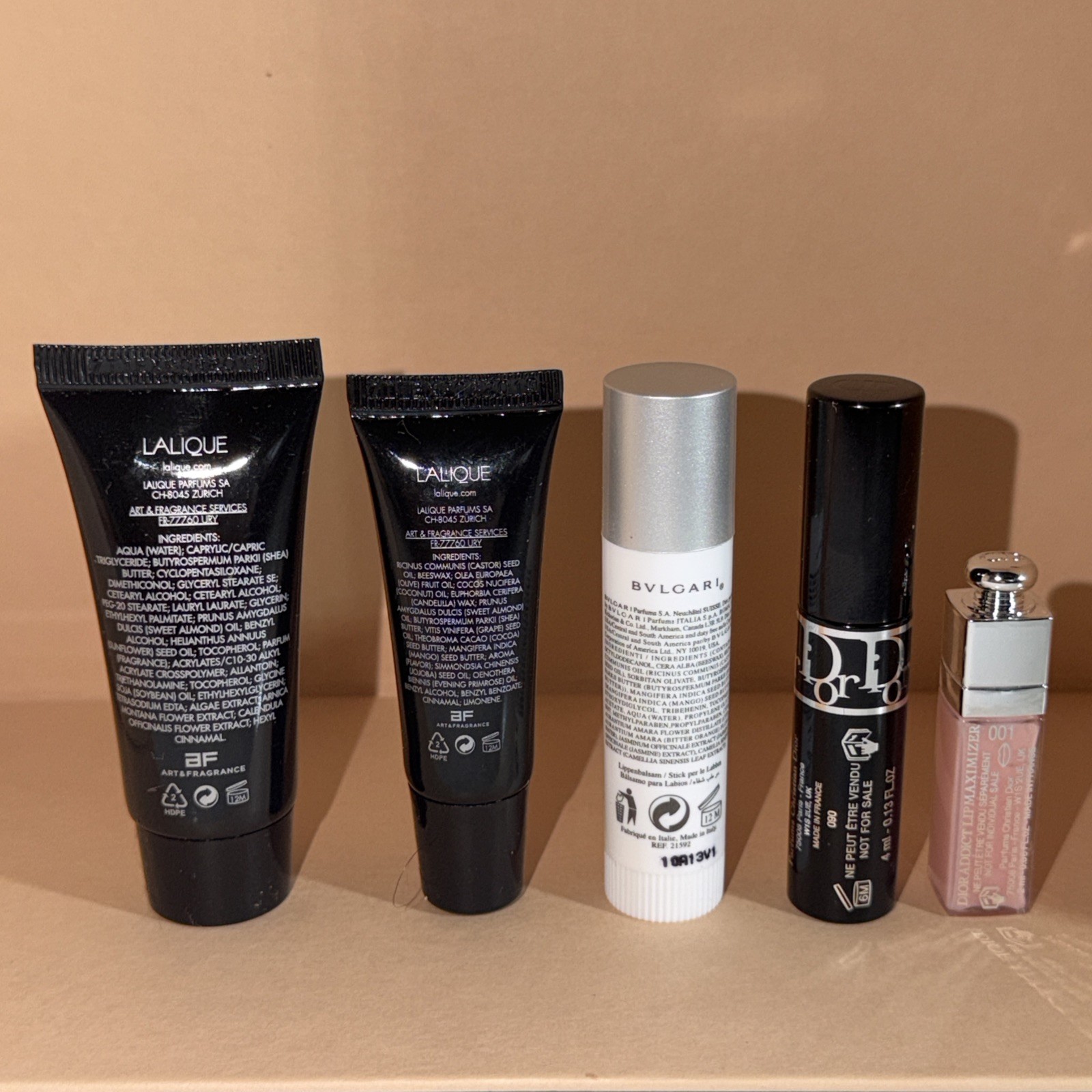Luxury Brands Mix Samples Lot Of 5 Pieces.