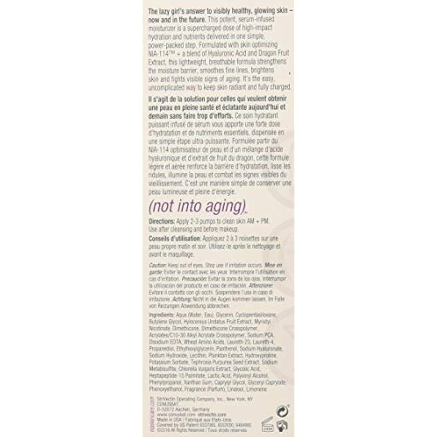 Nia 24 Fully Charged Serum X Mositurizer 1.7 Fl Oz NIB Free Shipping