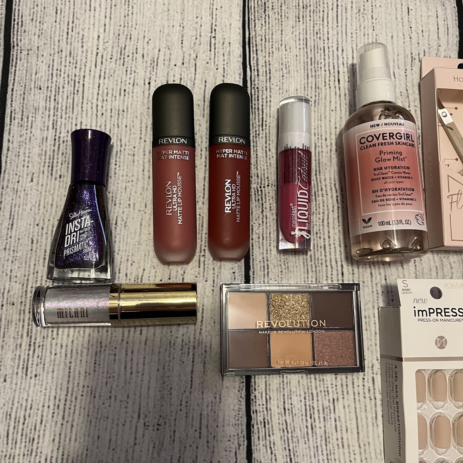 10pc Beauty Lot Bundle Covergirl Revlon Sally Hansen Milani Nail Lips Sealed New