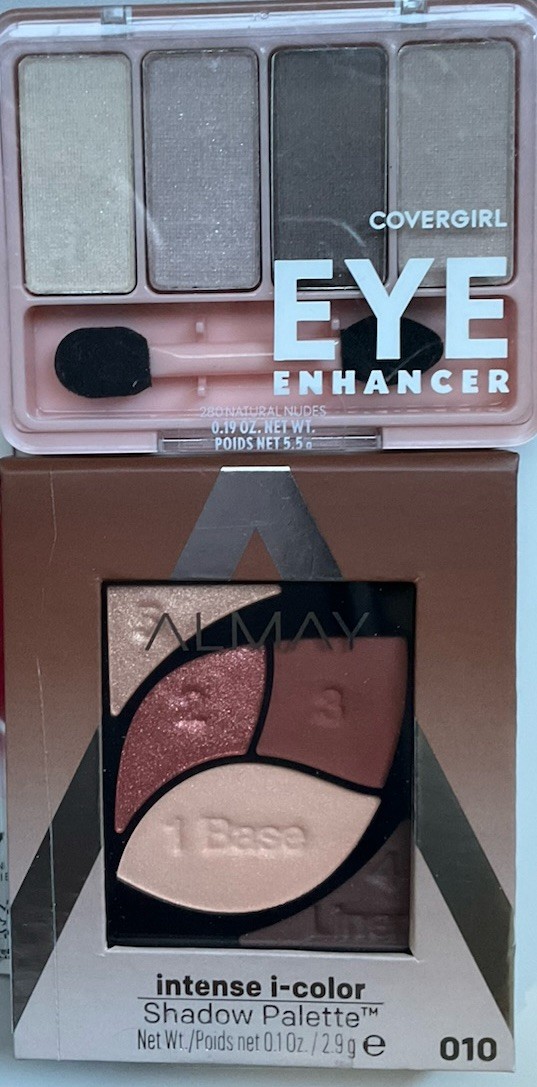 Covergirl & Almay Eyeshadow Palettes, Covergirl Lip Balm, Revlon Lipsticks