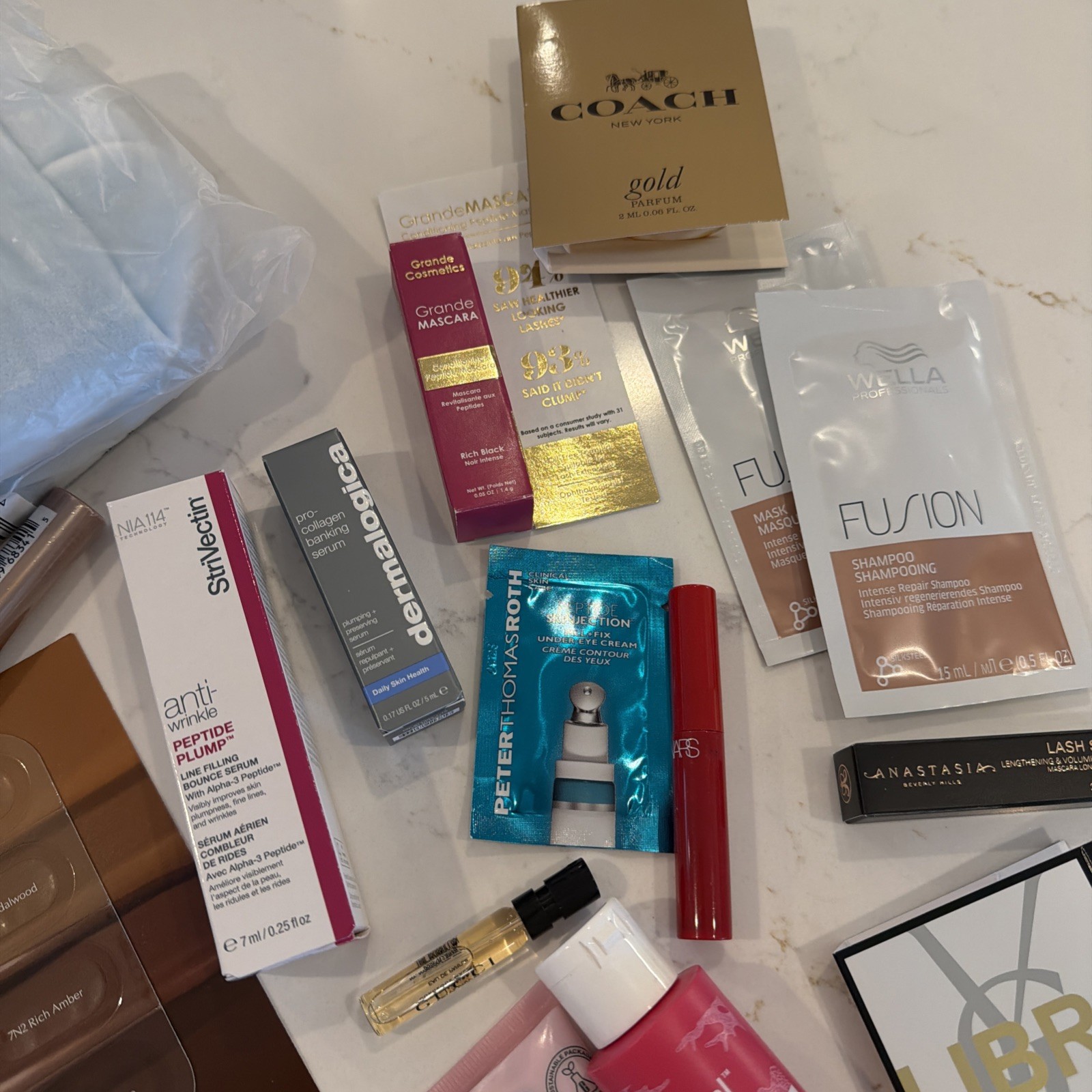 Huge 25+ Beauty Makeup Mascara Skincare Lot Sample & Deluxe Sz Ulta Sephora Bag