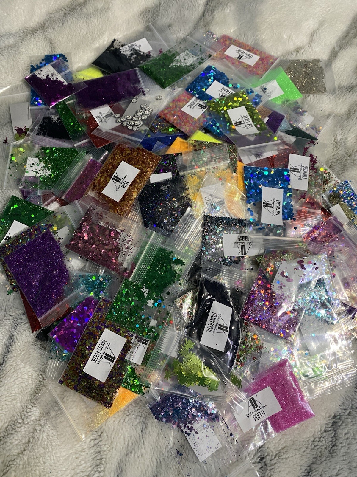 Large Lot Glitter Samples | Cosmetic Grade | Slime Resin Tumbler Nail | 1.5lbs