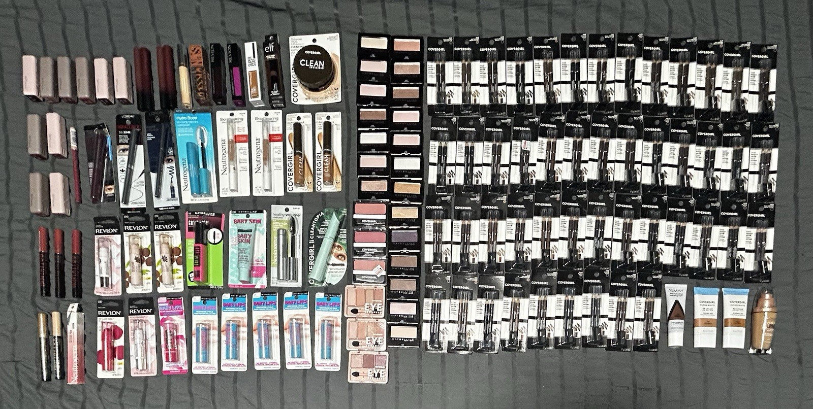 Wholesale Mixed MAKEUP Maybelline CoverGirl Revlon Neutrogena Lot Of 129 PCS! 🔥