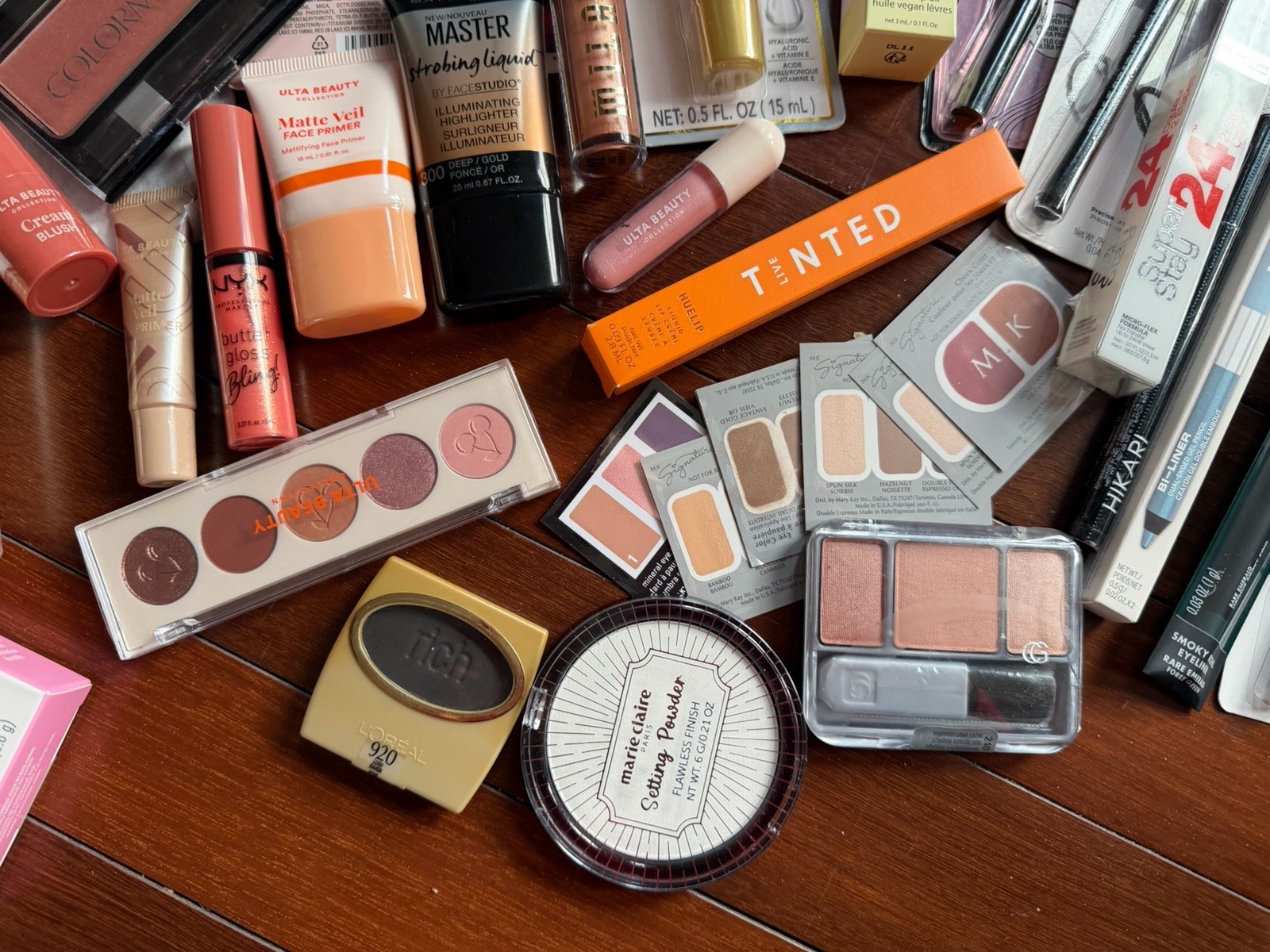 NIB huge lot of 34 Makeup Items – Morphe, Ulta, NYX, Tarte, Almay, Milani, elf