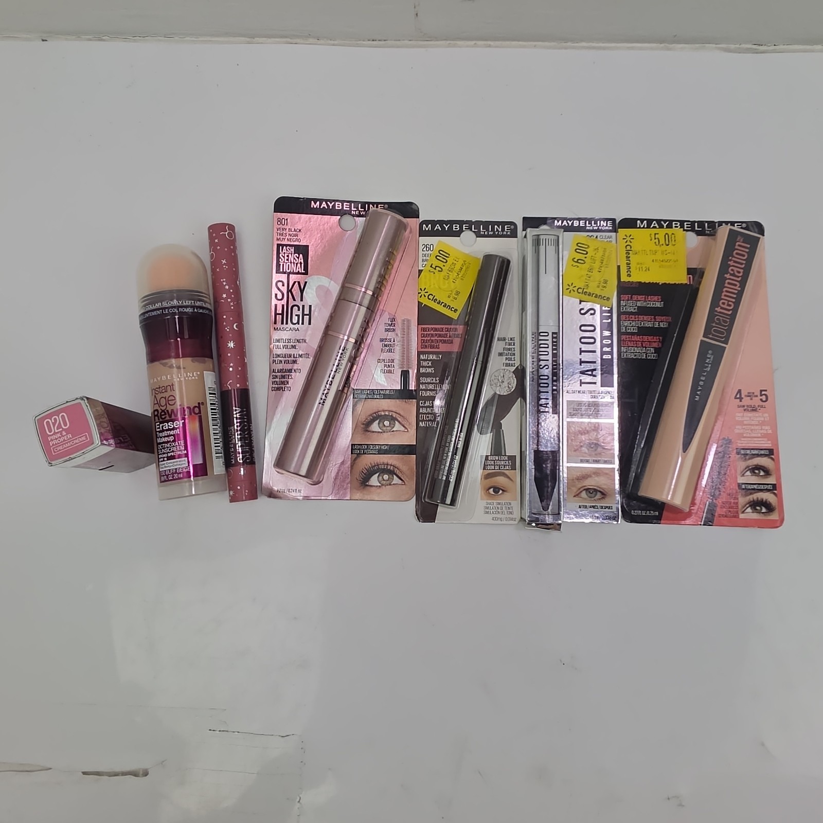 Maybelline Makeup Lot of 7 New Sky High Total Temptation Tattoo Studio Age