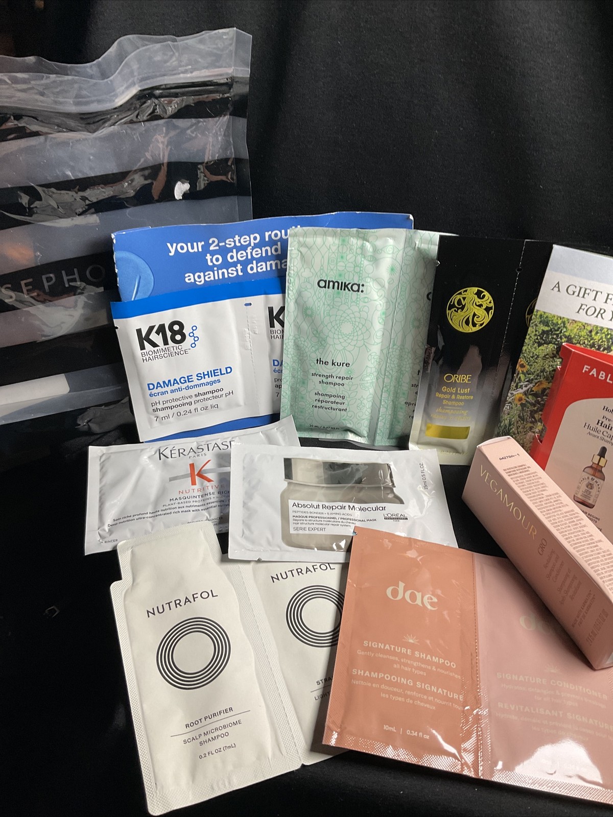 SEPHORA 15 piece HAIR CARE ANIMATION Sample Bag