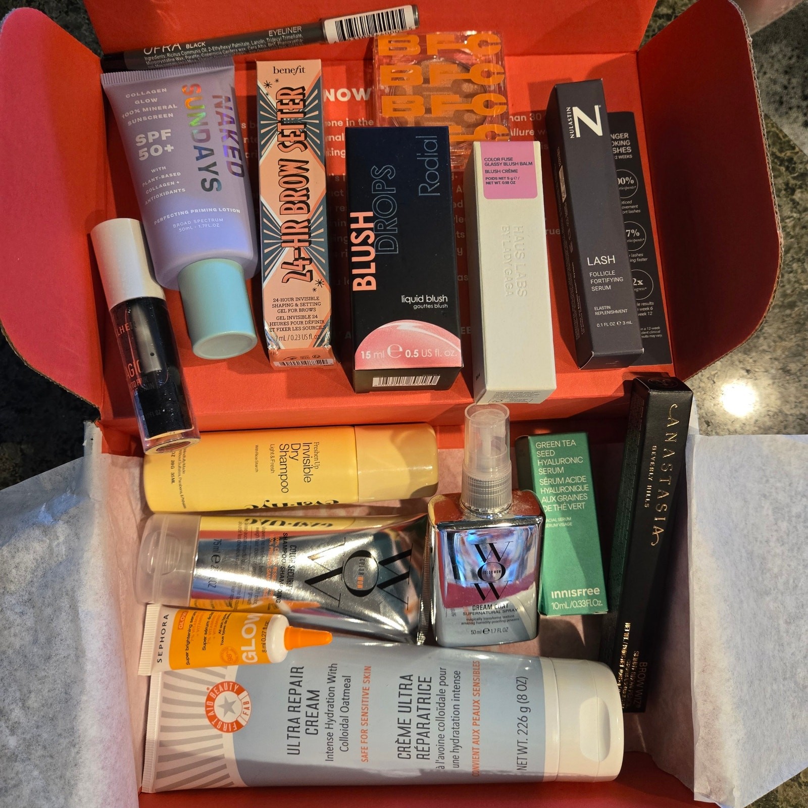 Allure Beauty Box FabFitFun Makeup Skincare Haircare Bundle Benefit Naked Sunday