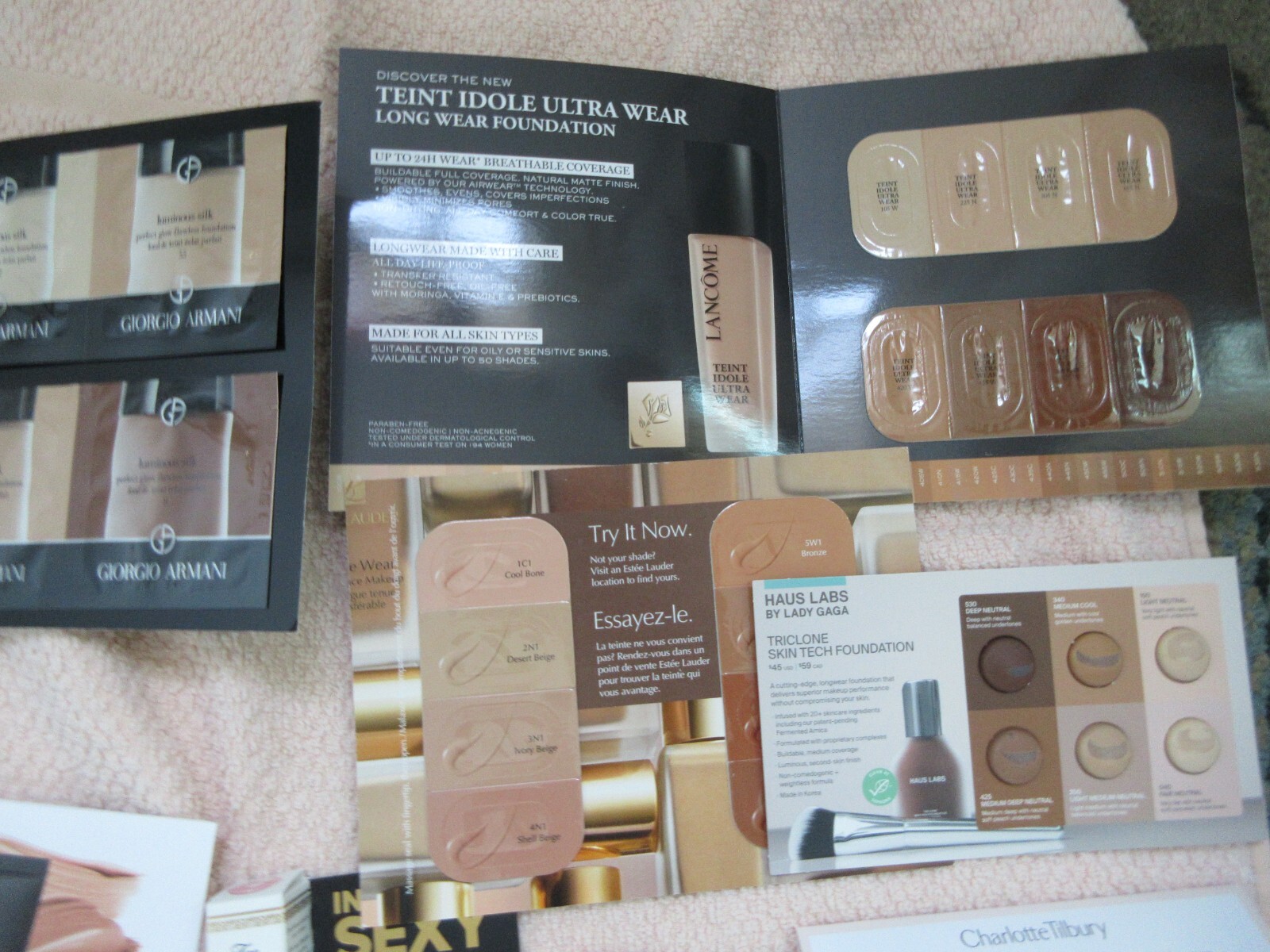 MEGA SIZED LOT OF 37 BEAUTY SAMPLES NAKERY, DIOR, HAIR, FOUNDATION SKINCARE