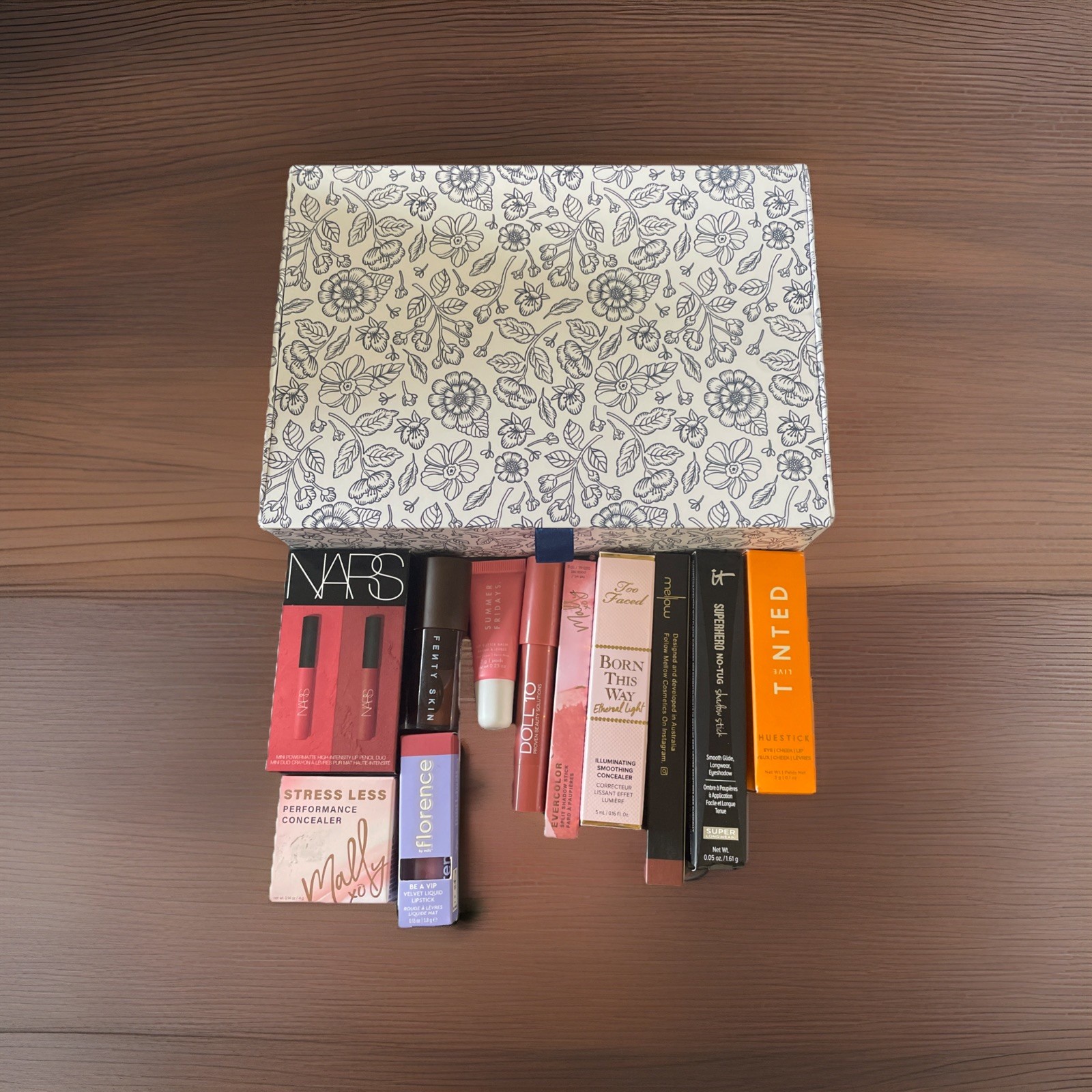 MIXED LOT BEAUTY 11 Pc|Fenty|Tinted|Too Faced|IT|NARS|Doll 10|etc. *BOX INCLUDED