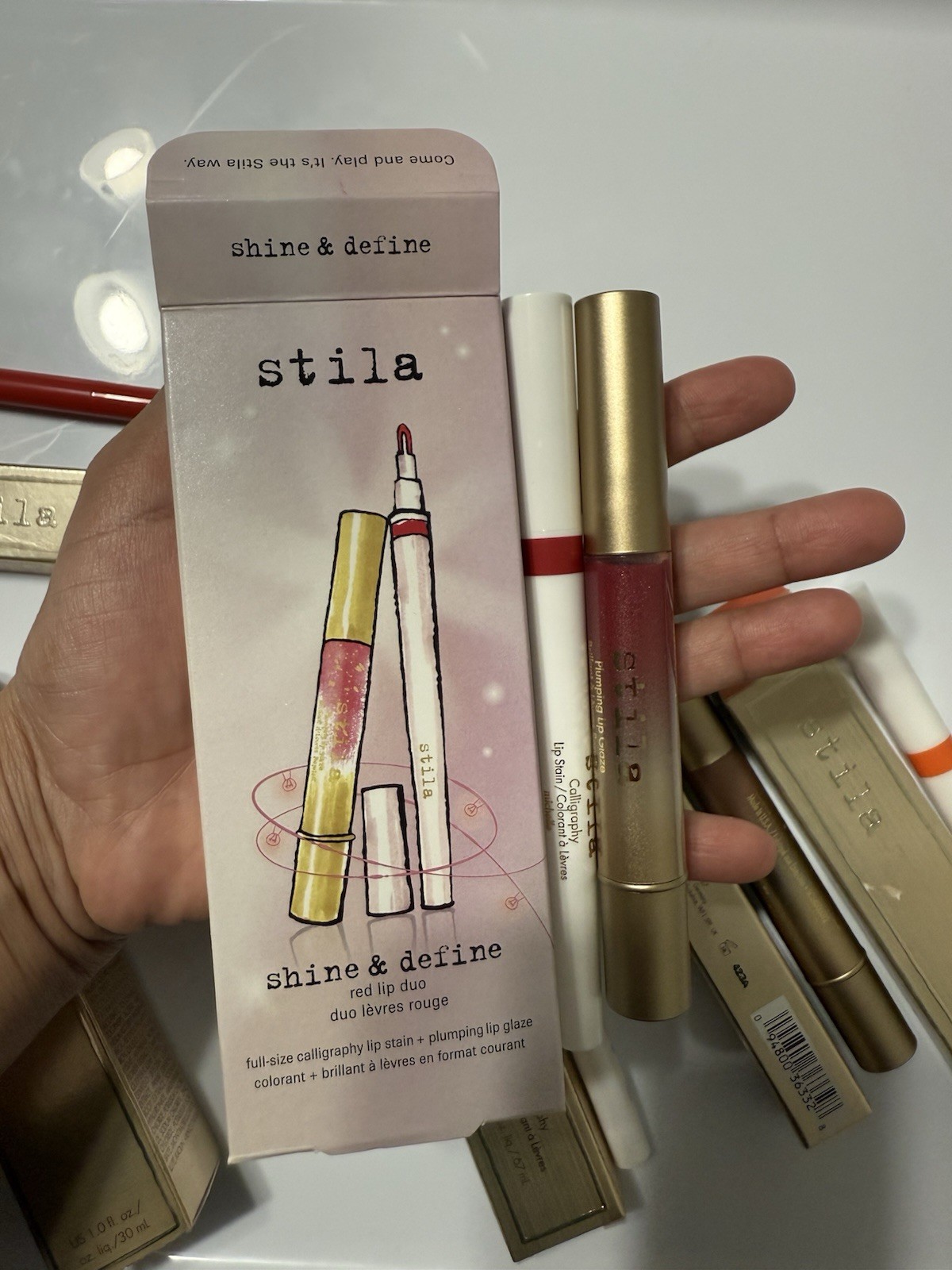 Stila Makeup Bundle Lot Lippies & One Step Correct
