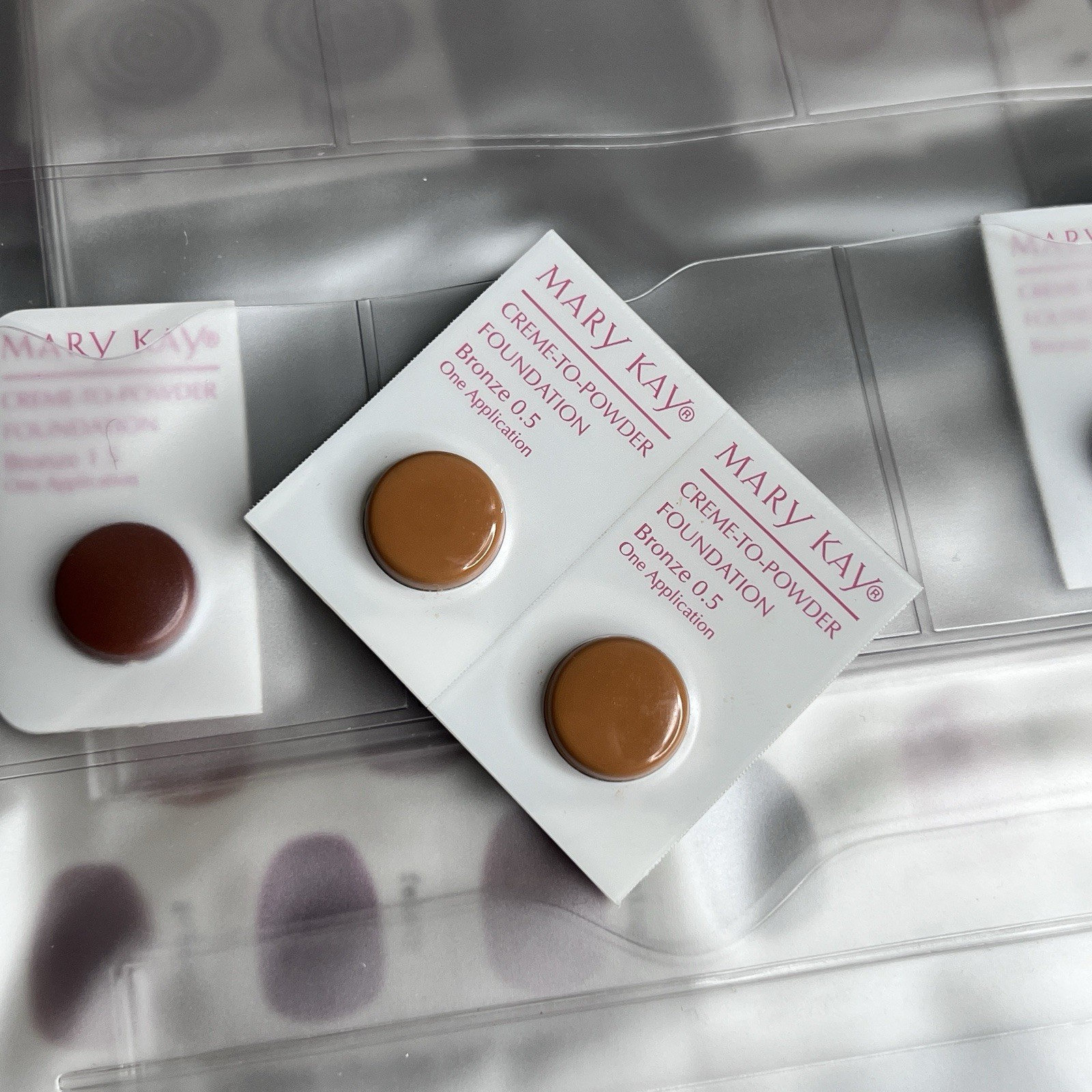 Mary Kay Samples-Foundation, Eye Colors, Cheek Colors, Lipstick in Zipper Binder