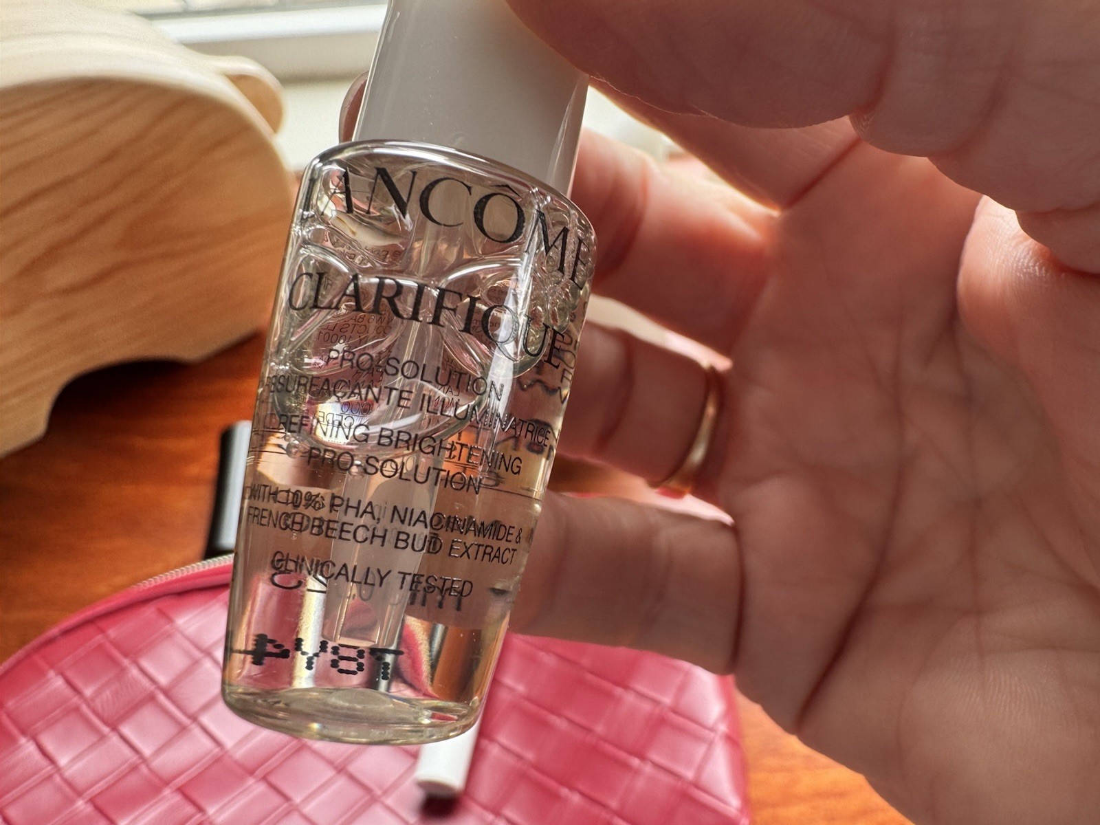 Lancôme Makeup/skincare Bag And Travel Size Lipstick, Clarifique, Mascara & Base