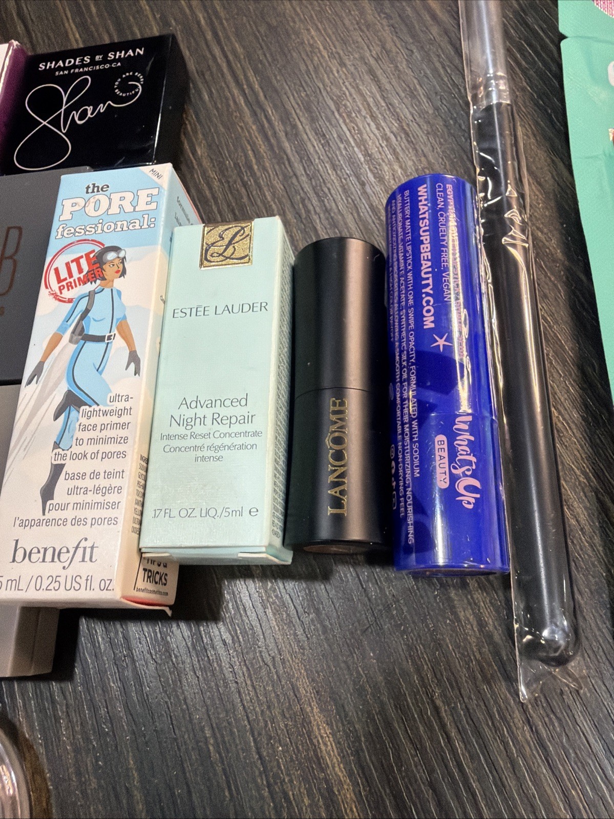 Lot Of 16 Miscellaneous Makeup Samples Hoola-Benefit-Ulta- Lottie- Estée Lauder