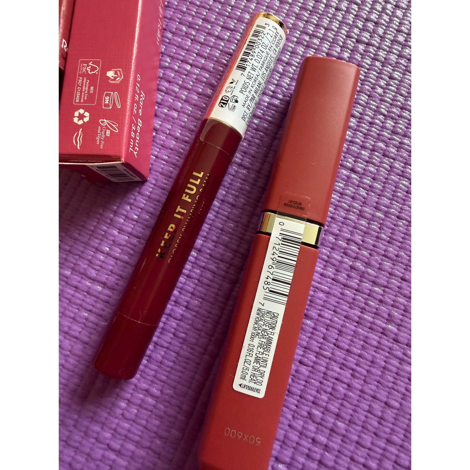 Makeup Lot Rare Beauty, Loreal, Milani, Lip Balm NEW Makeup Bundle Full Size