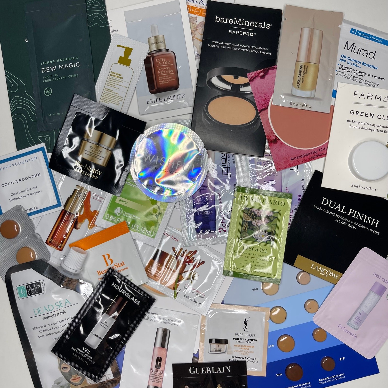 MAKEUP BEAUTY BUNDLE BOX — 25 PIECES! Estée Lauder Hourglass Murad Clinique YSL