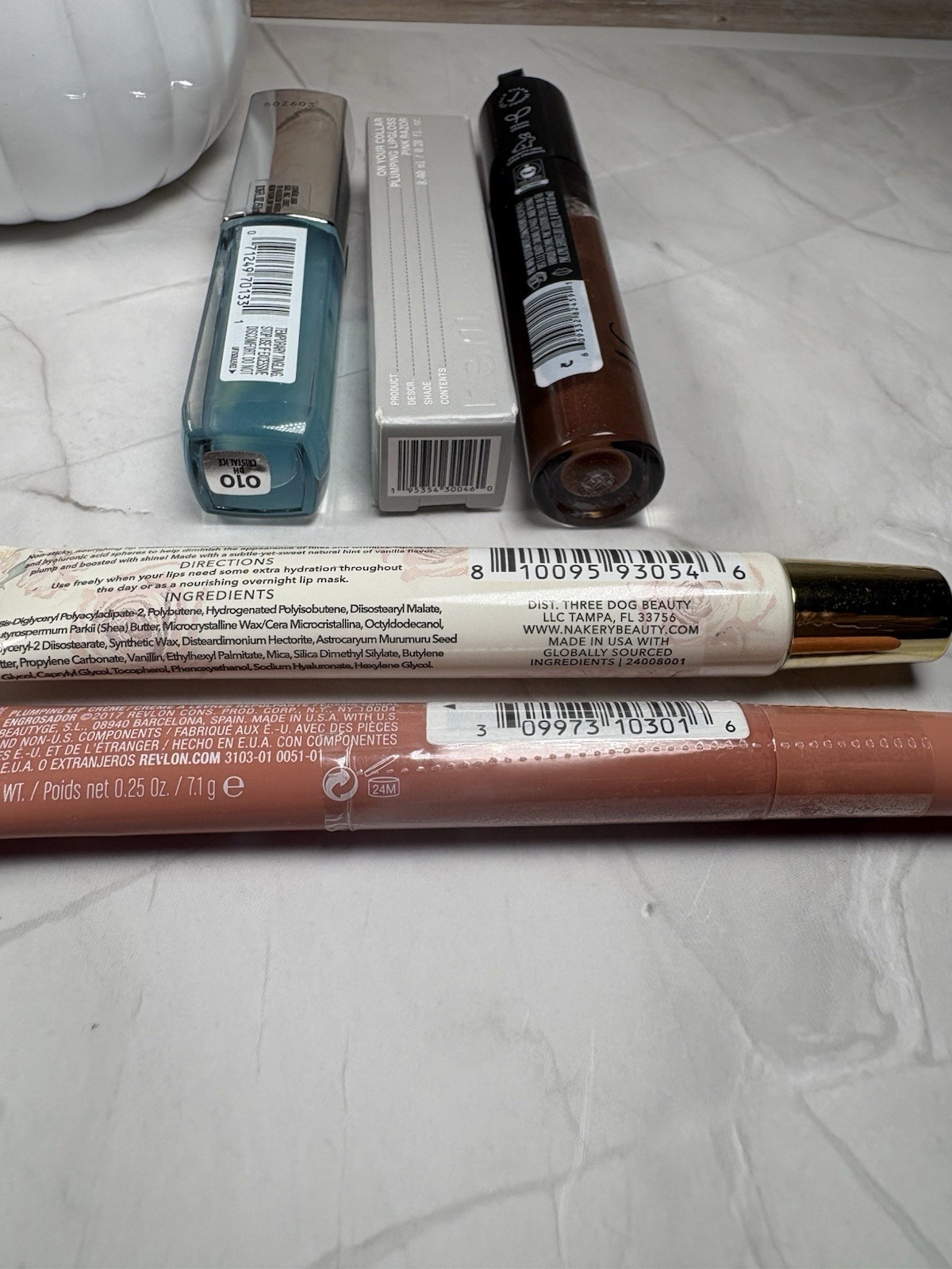 5pc Plumping Lip Gloss & Treatment Lot * Nakery L’Oréal e.l.f. Revlon r.e.m.