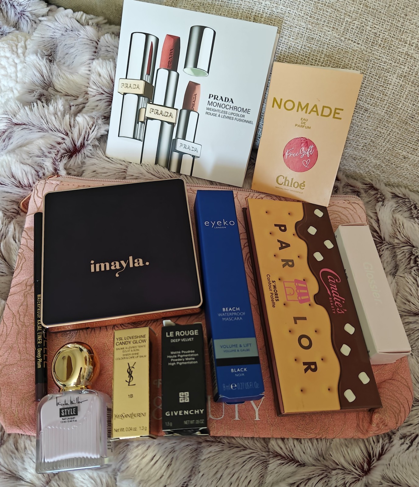 Makeup Bundle Featuring YSL, givenchy, Imayla, Glossier, Candies, Eyeko + Prada