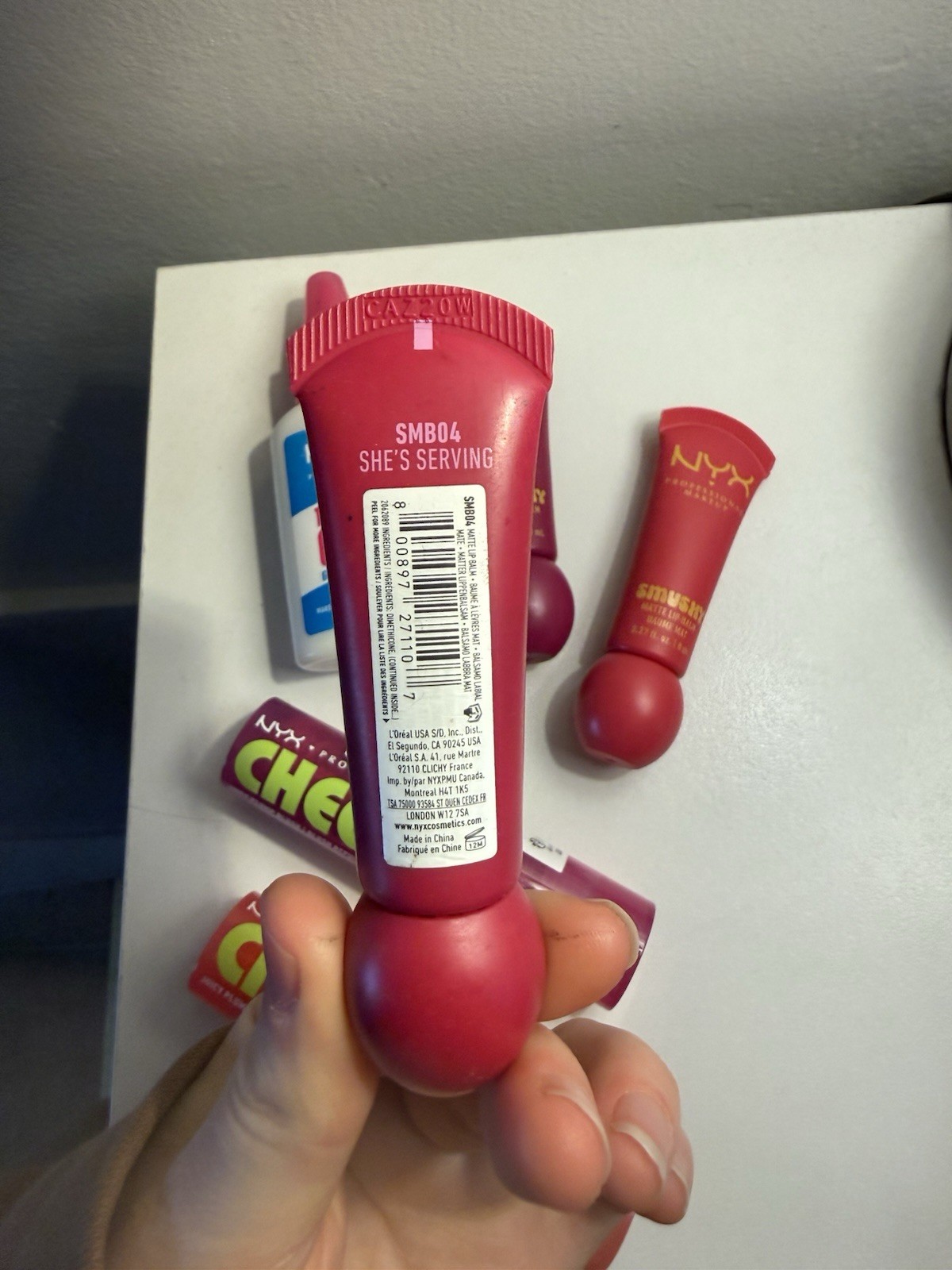 NYX Bundle: Face Glue Primer, Fat Juicy Plump Blush, Smooshy Lip Balm …