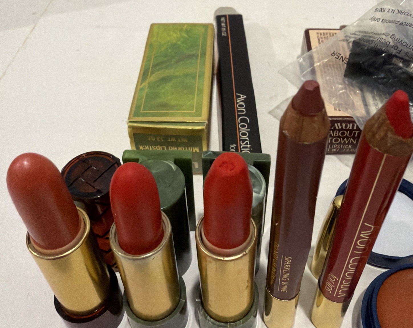 Vintage Avon Lipstick Lot – 17 Discontinued most boxed unused pencil & sharpener