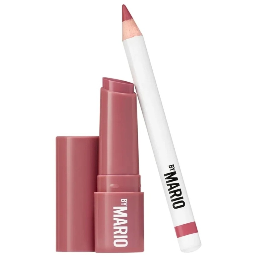 NIB Makeup By Mario Plumping Serum Lip Liner Mini Set Rosewood Glow Rich Mauve