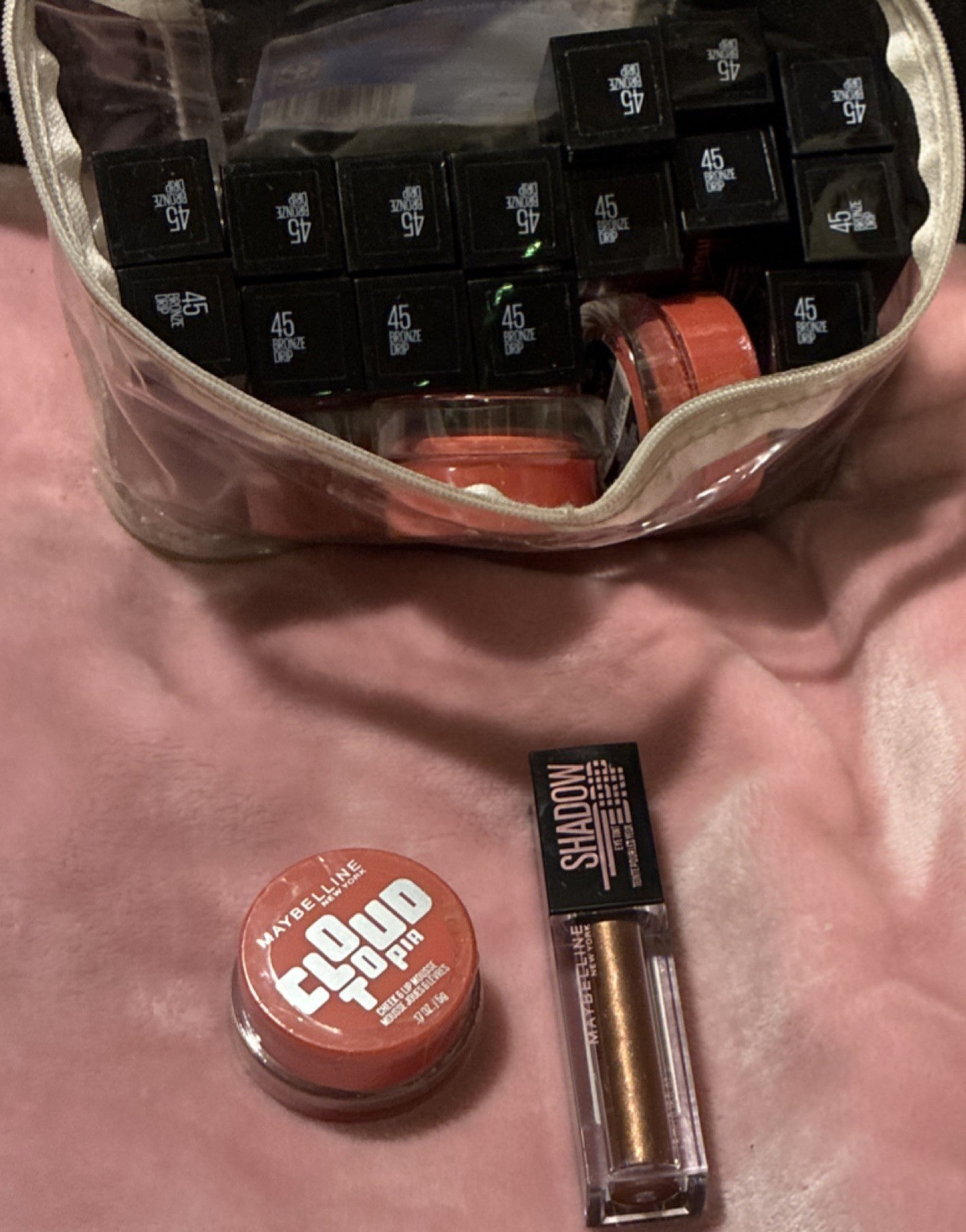 Maybelline New York Cloud Pop Cheek & Lip Mousse + Shadow Makeup Lot 0.17 oz