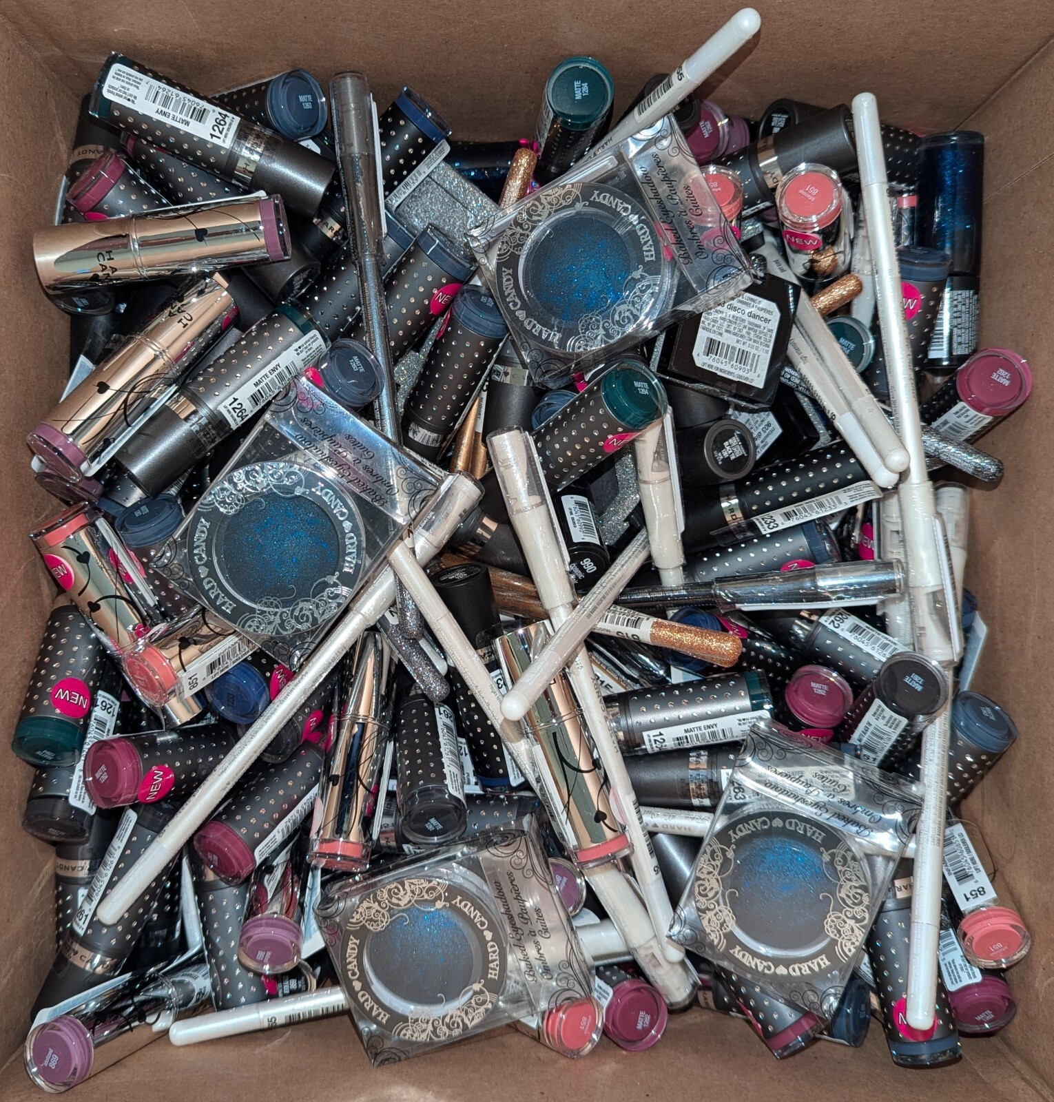 WHOLESALE LOT OF 100 HARD CANDY ASSORTED COSMETICS BRAND NEW & SEALED