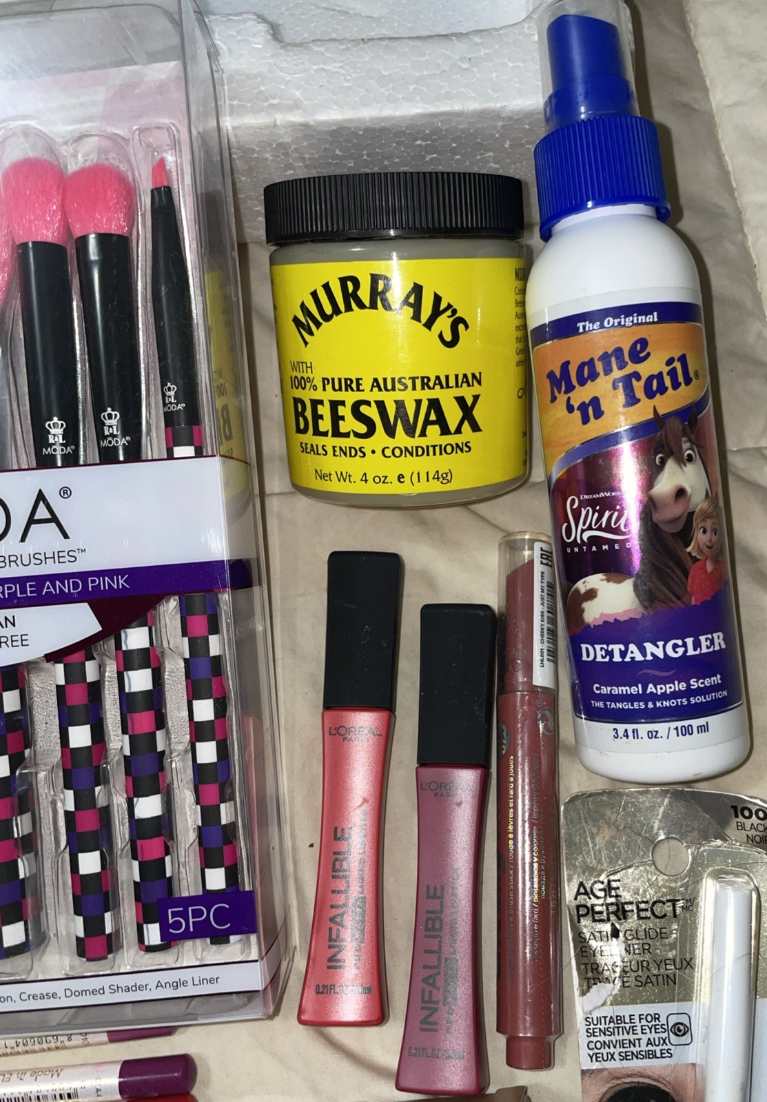 23 Piece Mixed Makeup Lot Revlon L’Oréal NYX Flormar Covergirl Mane N Tail Murra