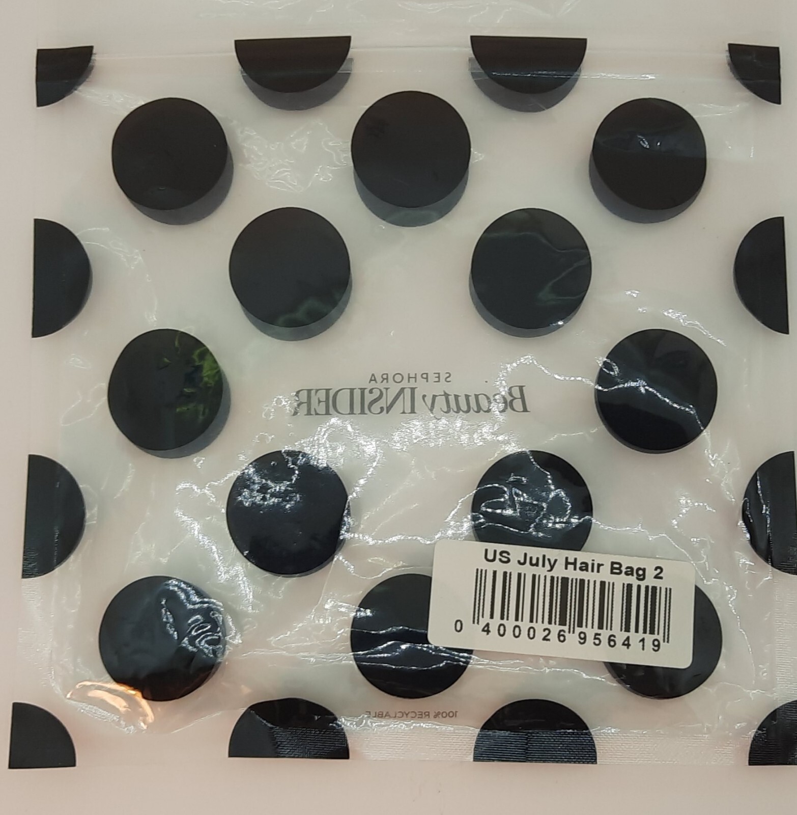 Brand New Sephora Beauty Insider Deluxe Samples Gift Set Black Dot Bag