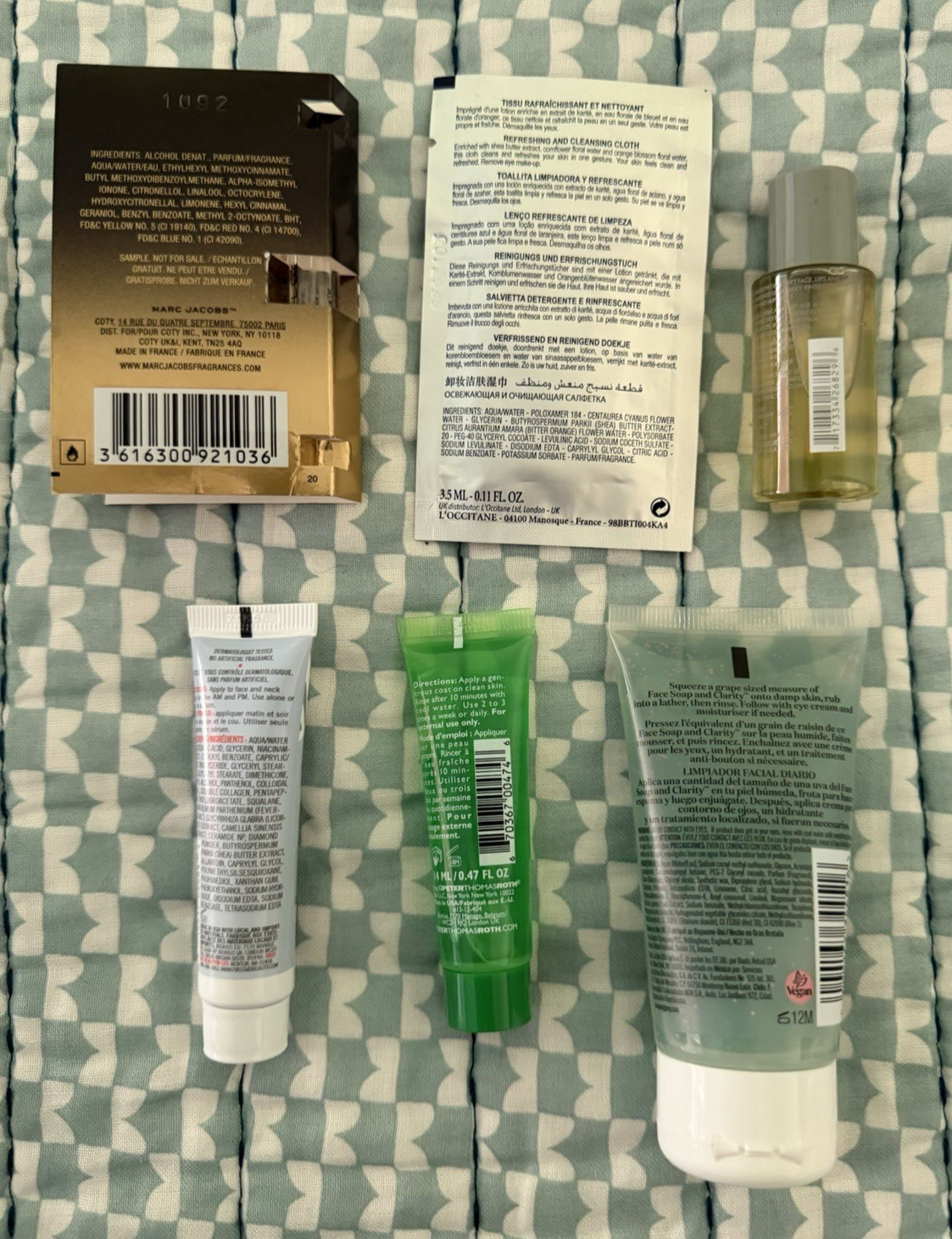 Mix Assorted Beauty Products Makeup Skincare Perfume Lot Mini Travel Sample +Bag