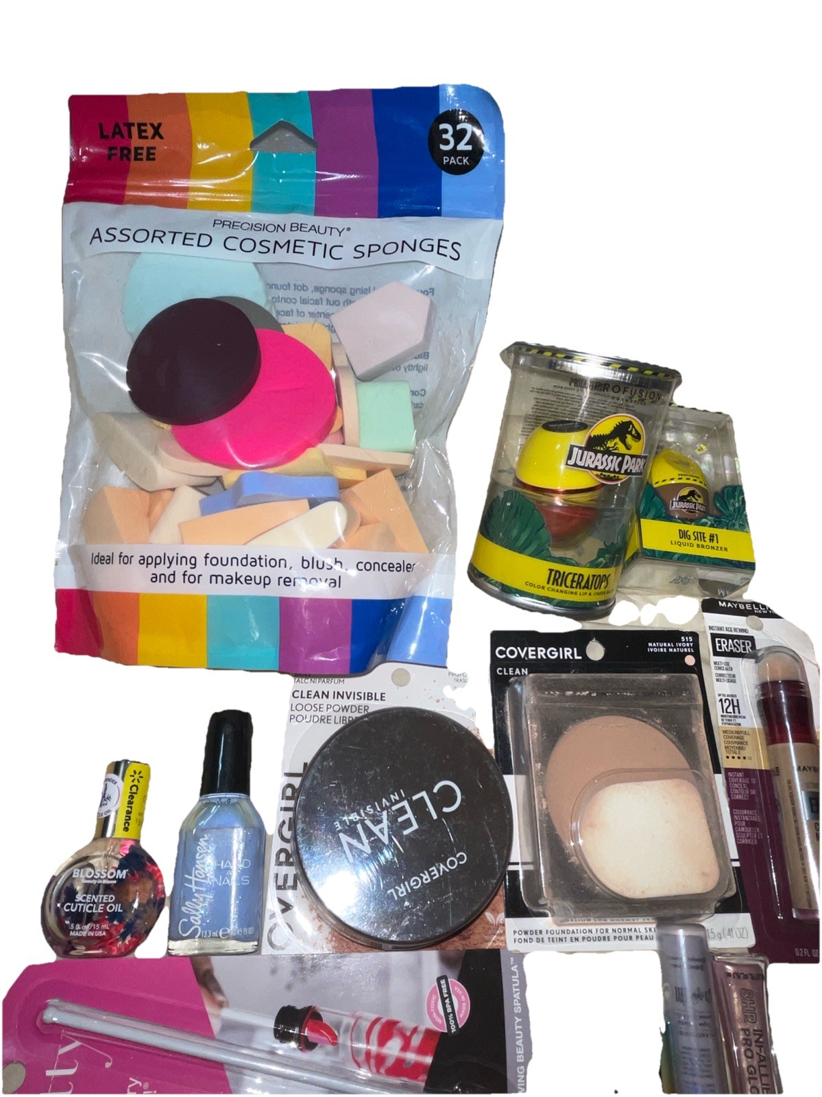 24 Piece Mixed Makeup Lot Revlon L’Oréal Flormar Covergirl Versed Blossom A