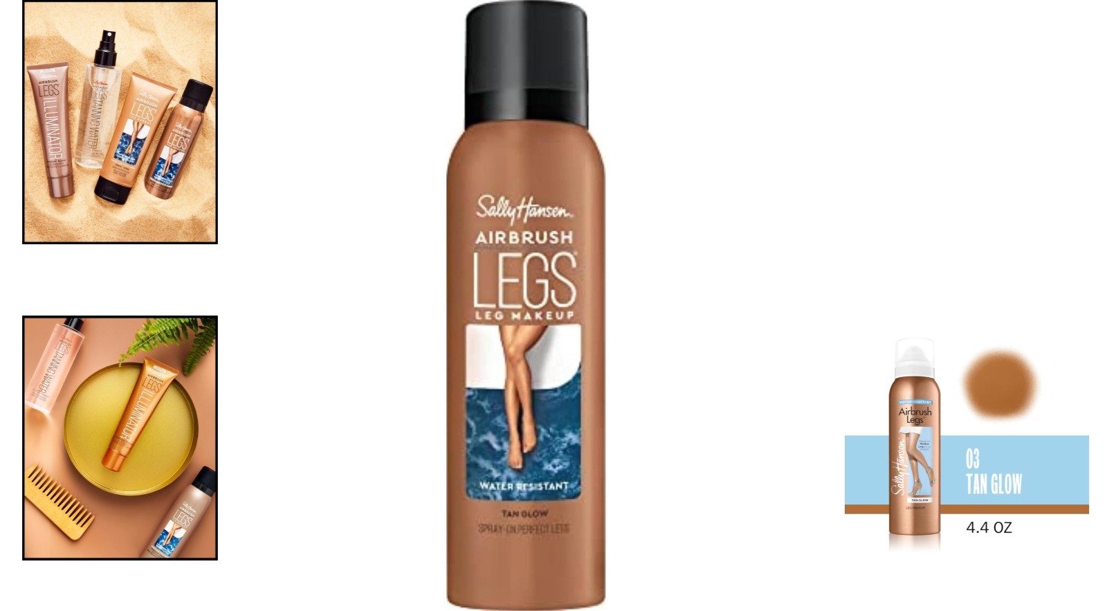 Tan Glow Aerosol Leg Makeup – Easy Transfer Proof Application for All Skin Types