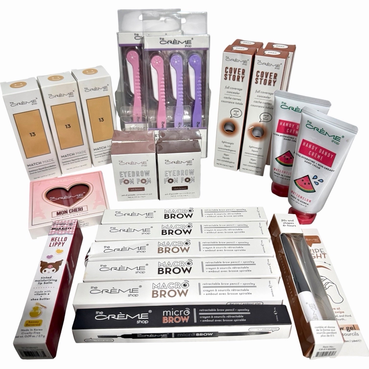 Large Reseller Bundle THE CREME SHOP 24 Piece Lot of Makeup ~ New in Box