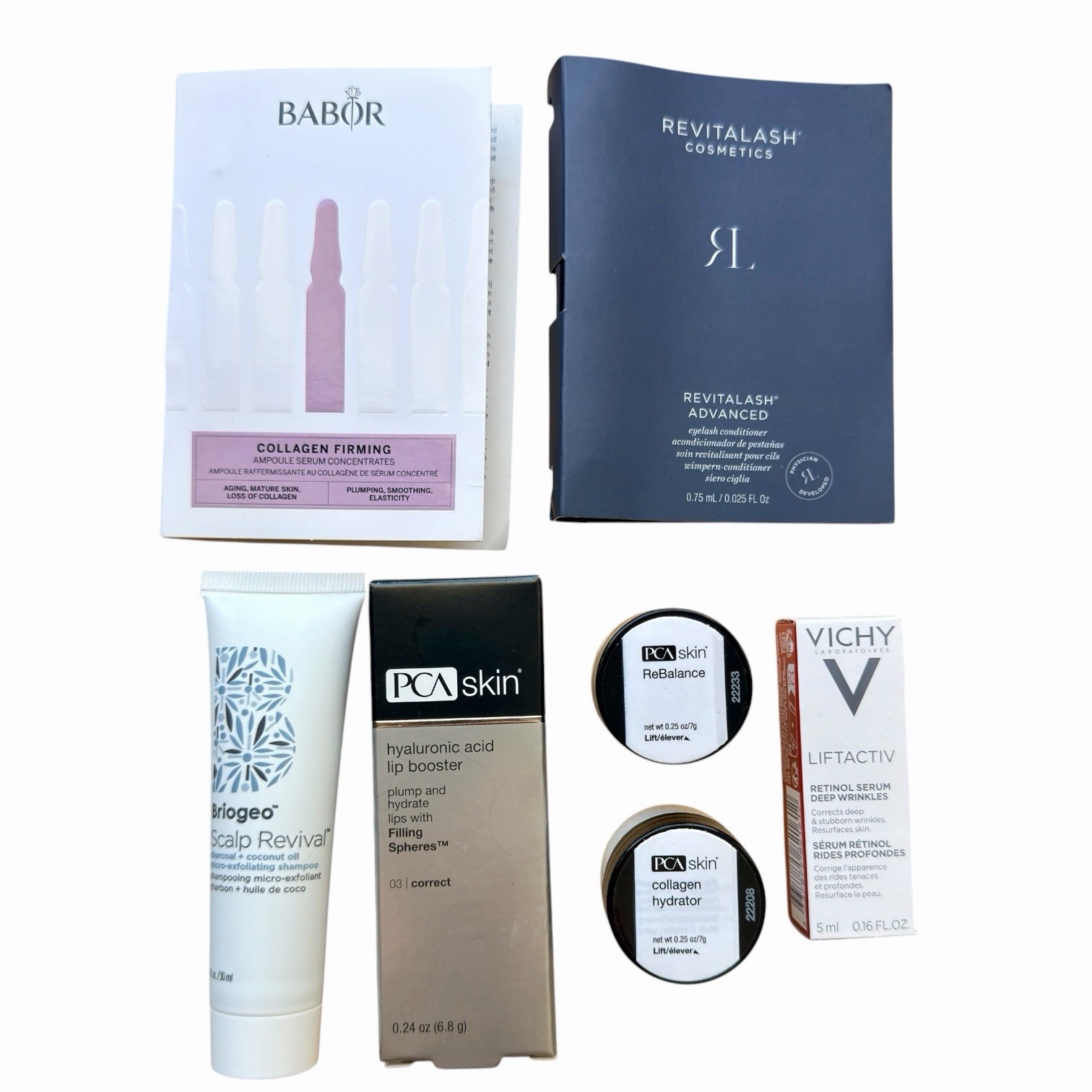 GIANT Lot of 71 Luxury Beauty Samples Skincare Make Up Perfume + Cosmetic Bag