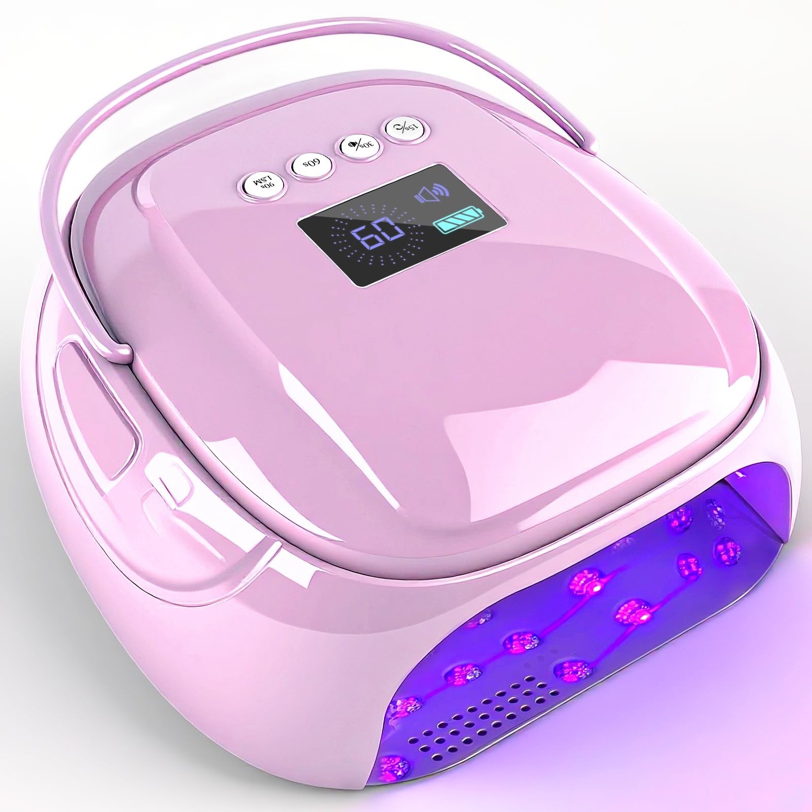 126W Rechargeable UV LED Nail Lamp, Portable Cordless Nail Dryer with Auto Se…