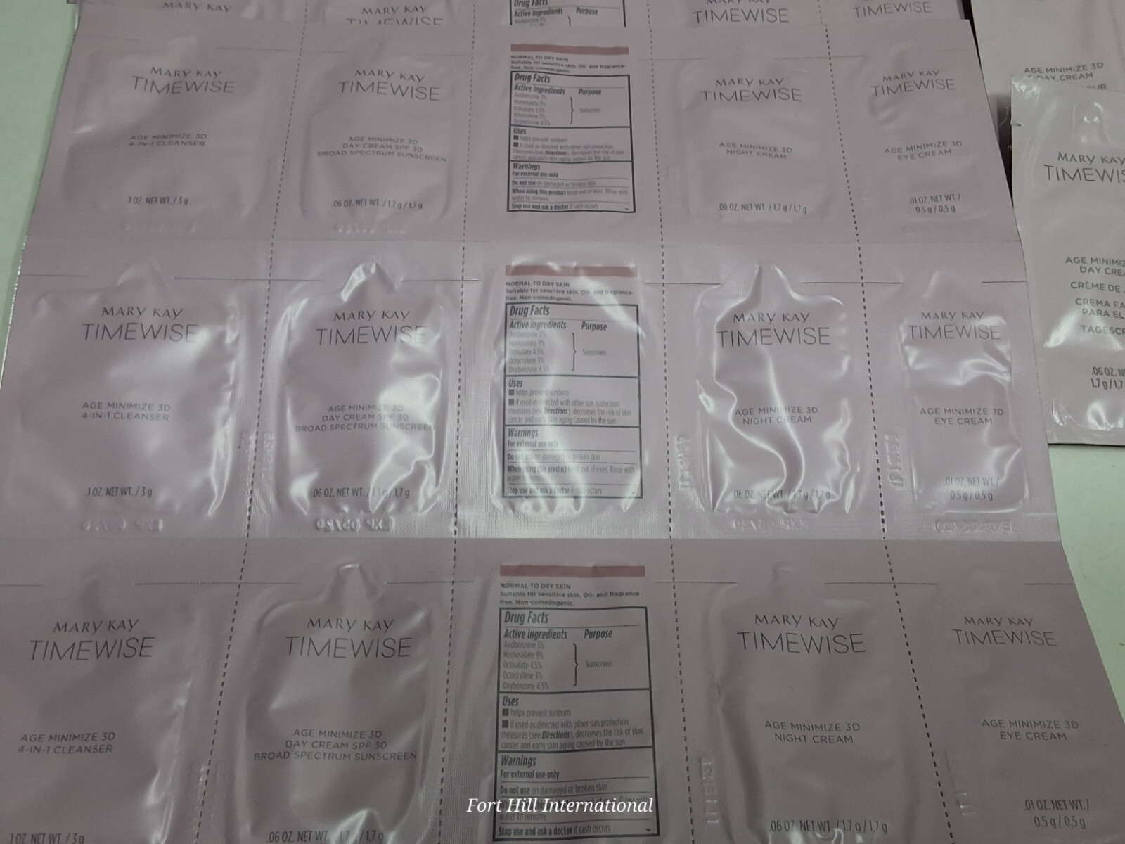 Mary Kay TimeWise age minimized day cream sample pack sets forever diamonds