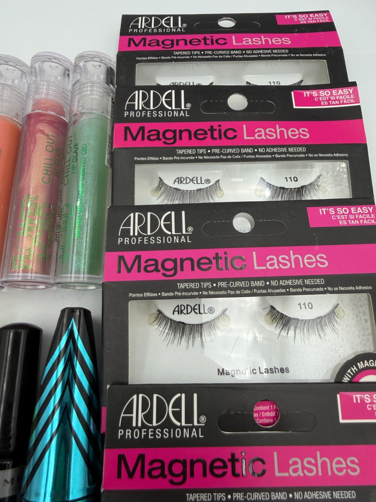 15PCS Mixed Beauty Lot Makeup Assorted Lip Products False Lashes Ardell Flower