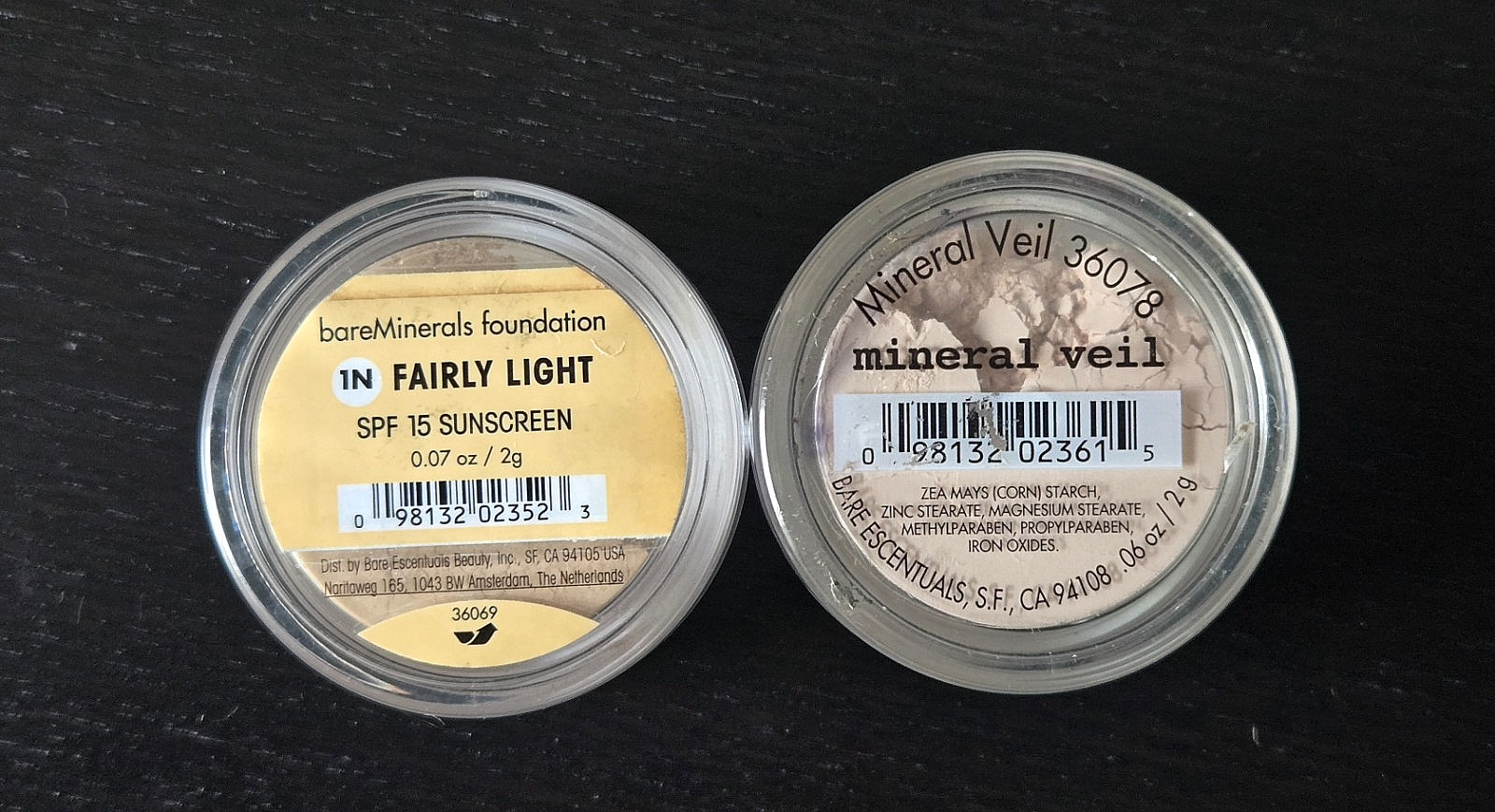 BareMinerals i.d. Makeup Lot Mineral Veil Foundation Eyeshadow Bundle + Brush