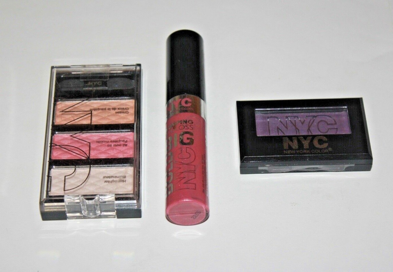 NYC HD Color Trio Powder Eye Shadow 794 + Eyeshadow 910 & Lip Gloss 474 sealed