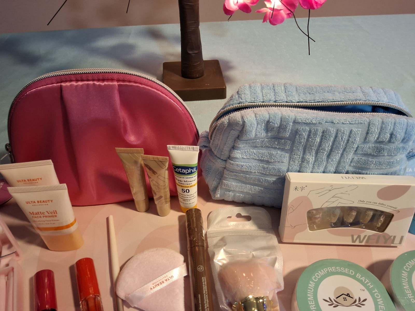NEW Ulta Beauty, Cetaphil, Versace & Skincare Bundle – Makeup Bags & Tools Set