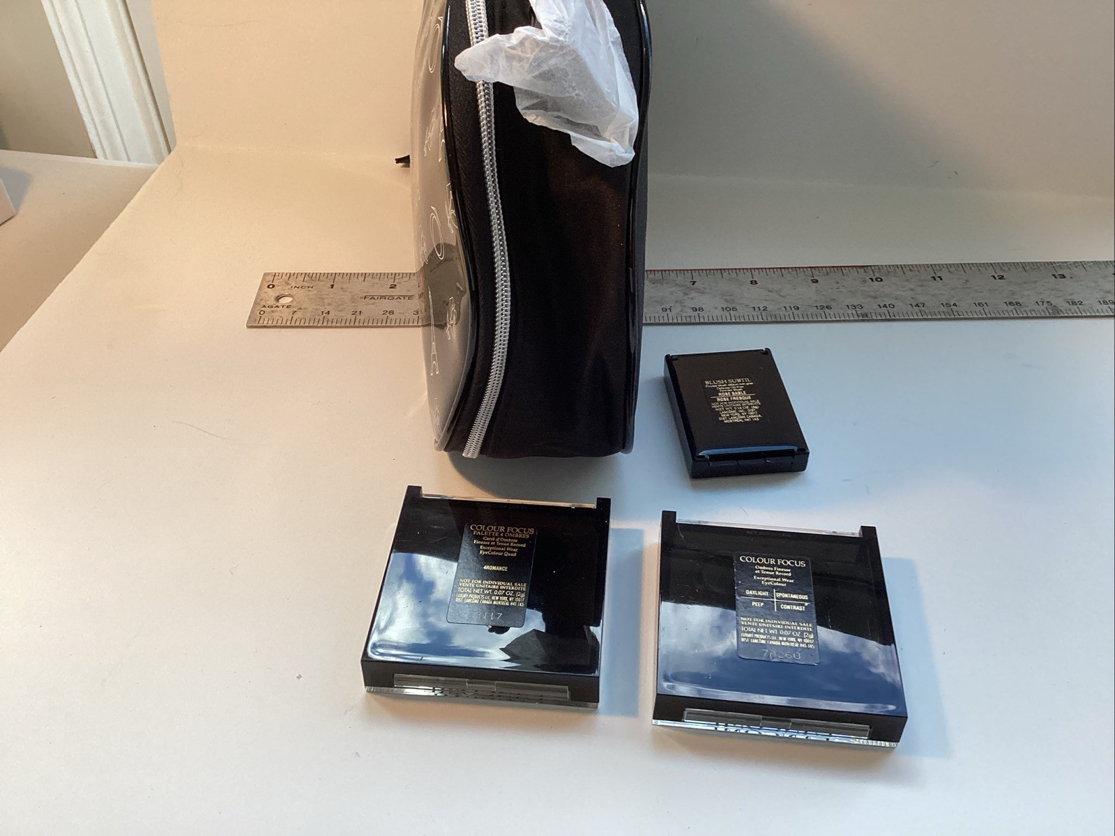 Lancôme Bag, Two Quad Eyeshadows-see Description And Rose Sable Blush Subtil NEW