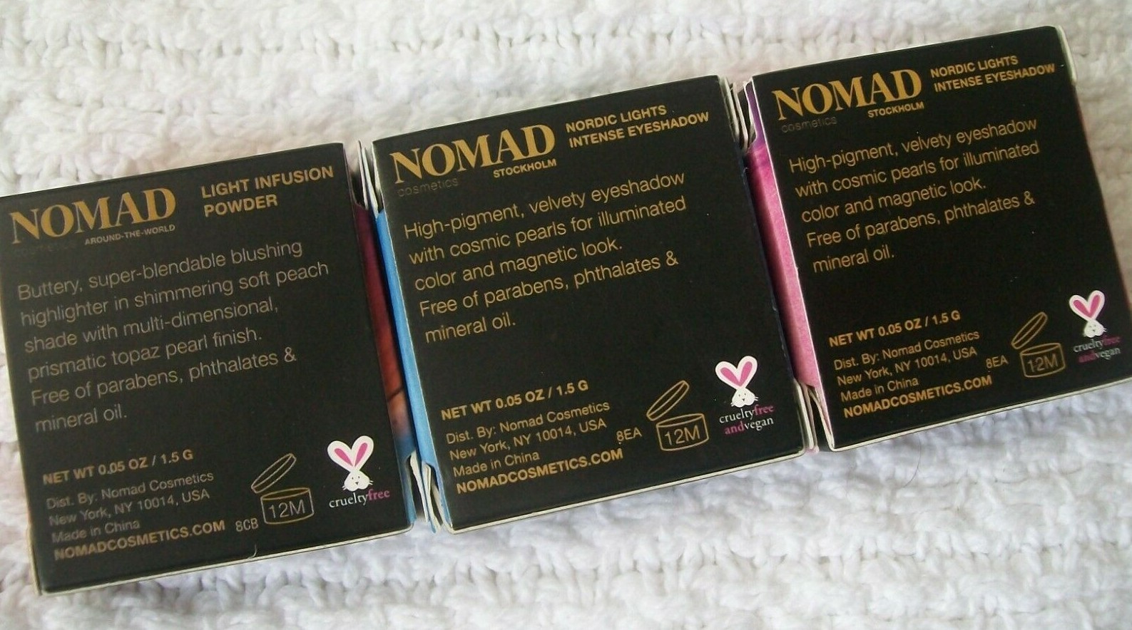 Nomad Cosmetics Positano Sunshine Norrsken No.3 & 4 Blush Highlighter Eyeshadow