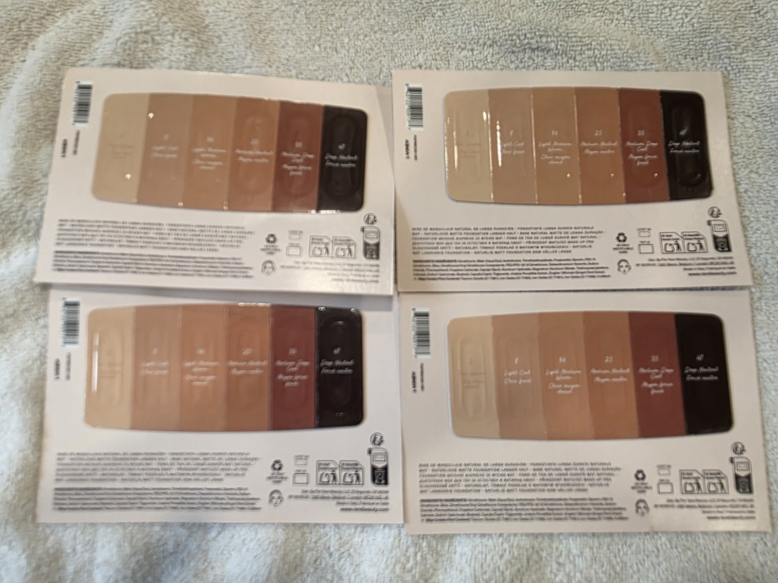 Rare Beauty true to myself foundation sample cards x4