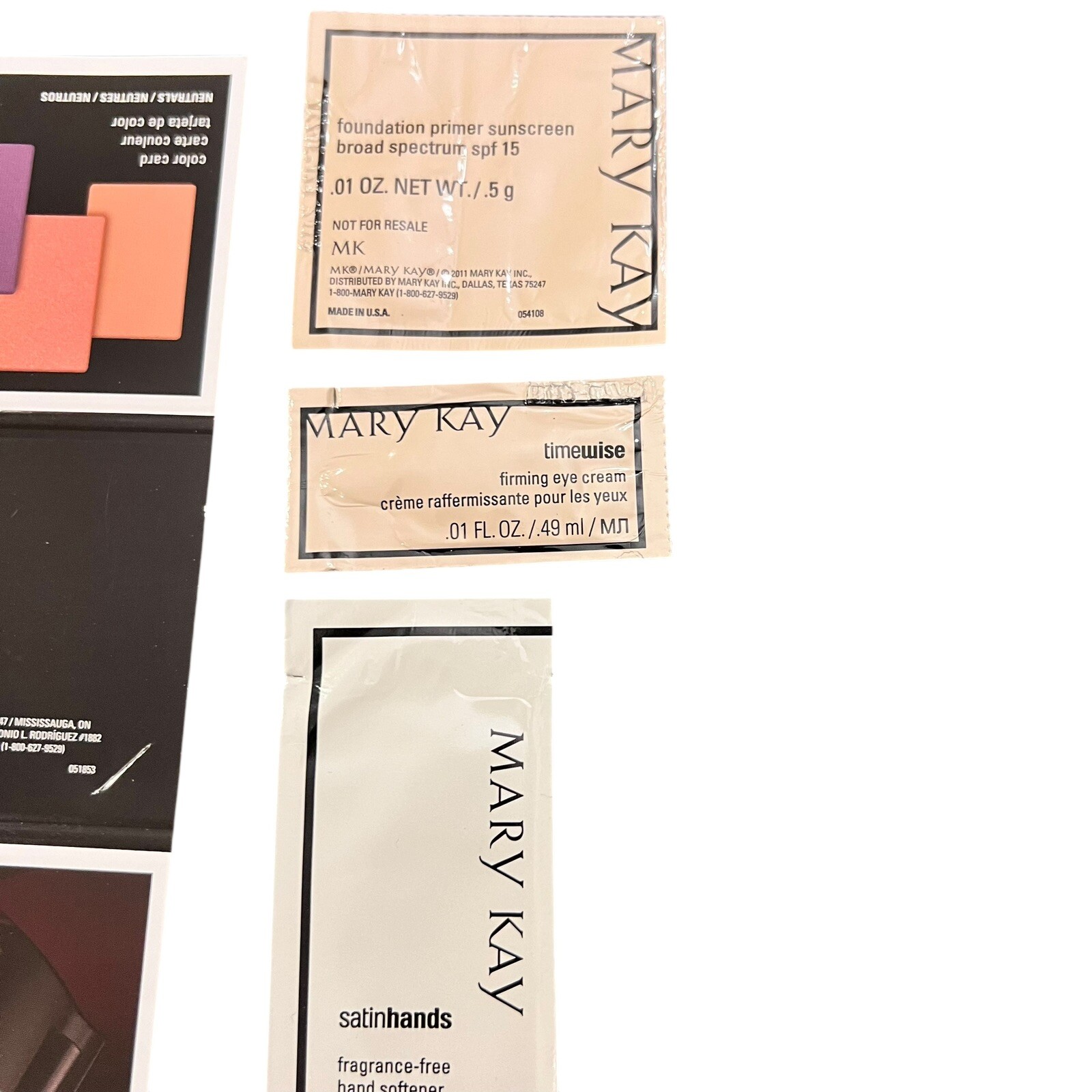 Mary Kay Lot Assorted Samples New & Discontinued Colors Single Use Travel #105