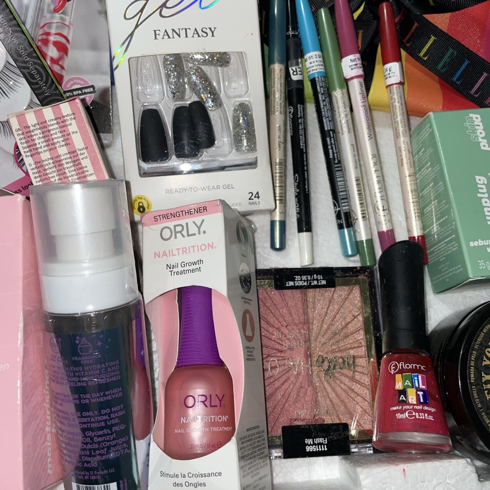 23 Piece Mixed Makeup Lot Orly Neutrogena Kiss Flormar Elle Lottie Justice