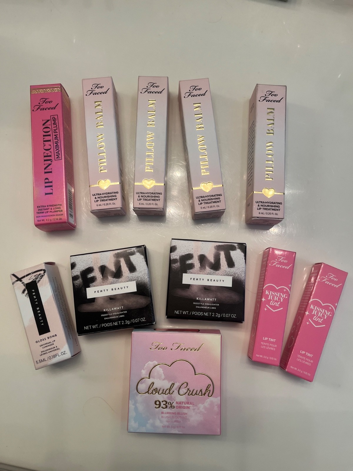 Too faced and Fenty Beauty Makeup Lot Brand New in boxes- $282 retail