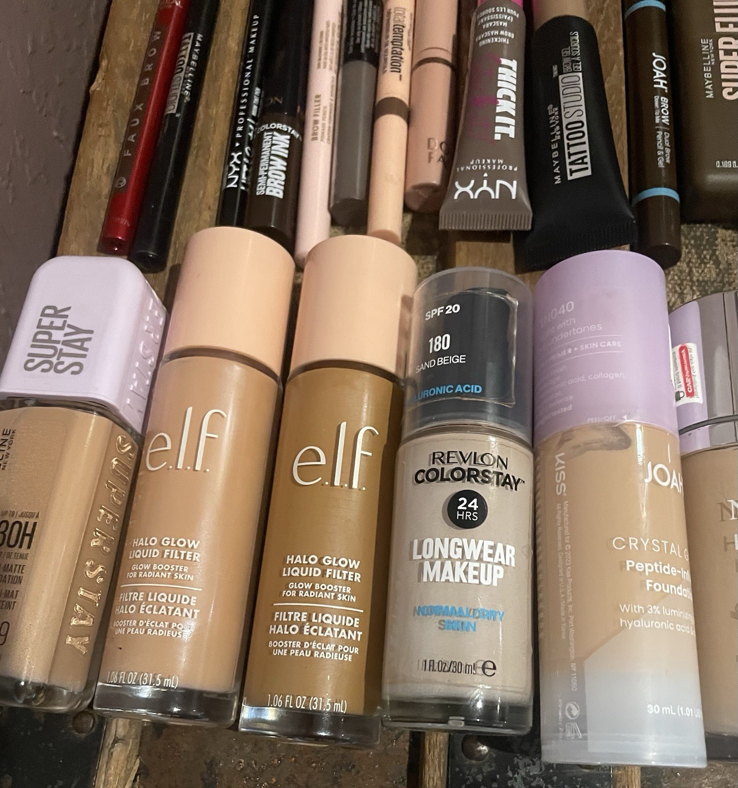 Huge makeup lot 60+ items Revlon Elf Neutrogena Nyx Milani Pixi L’Oréal Joah