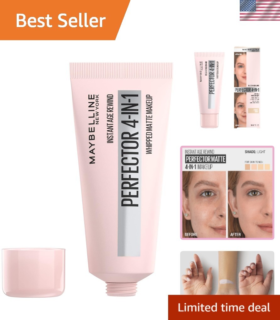 Instant Age Rewind 4-in-1 Matte Makeup, Light Shade – Flawless Coverage