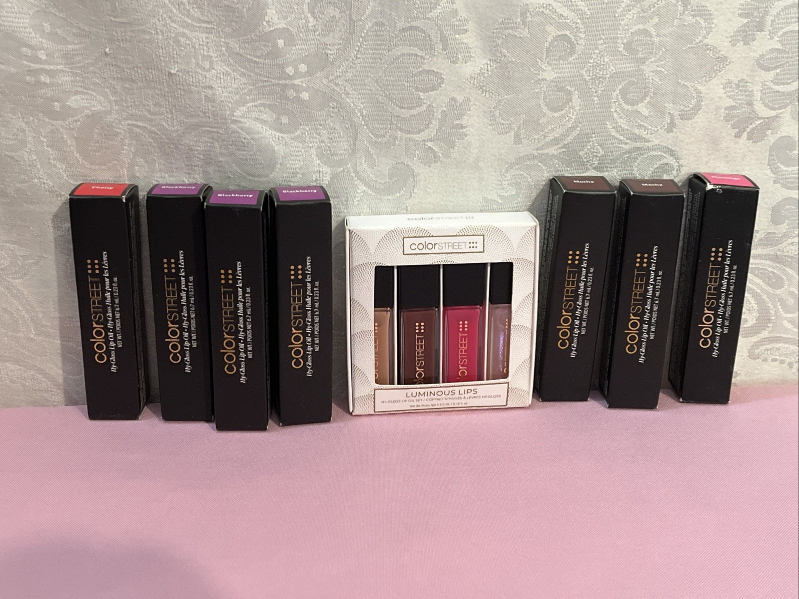 New Color Street 11 Piece Makeup Lot Hy-Gloss Lip Oil Luminous Lip STYLISTS LOOK