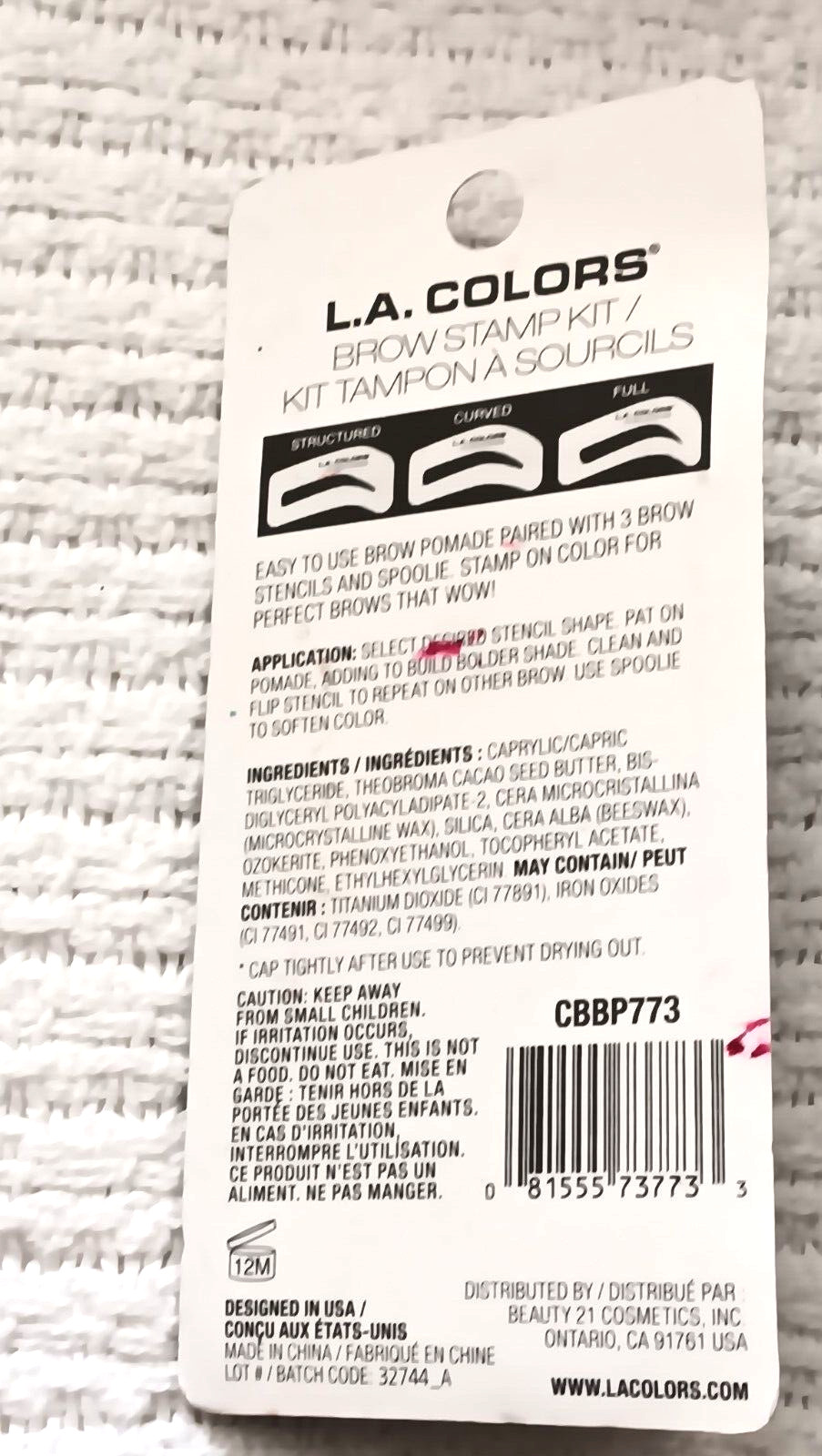 L A Colors Neutral Brown Brow Stamp Kit Wet n Wild Deep Tinted Skin Veil Lot