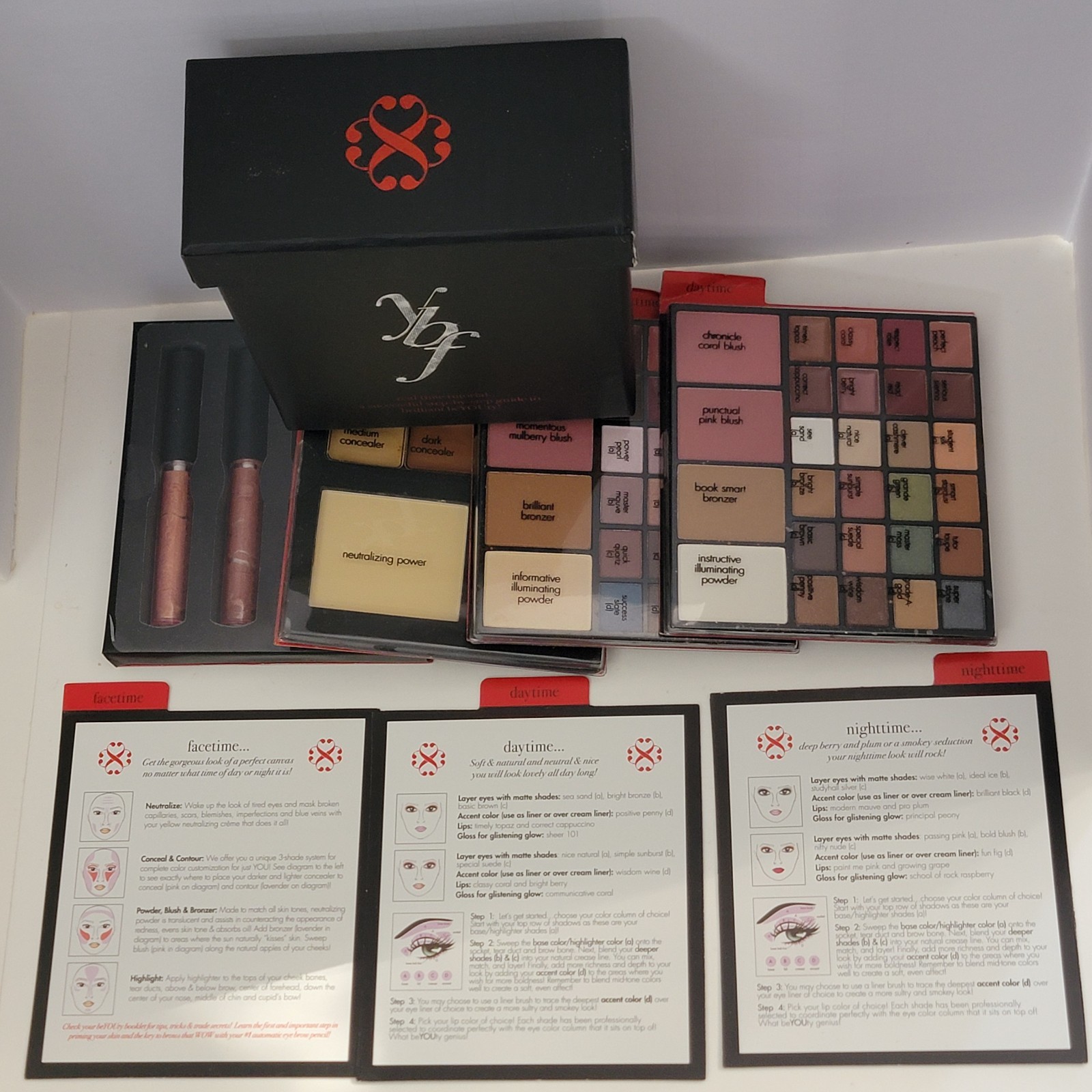 YBF REAL TIME TUTORIAL MAKEUP KIT to Brilliant beYOUty! 56 items! IN A GIFT BOX